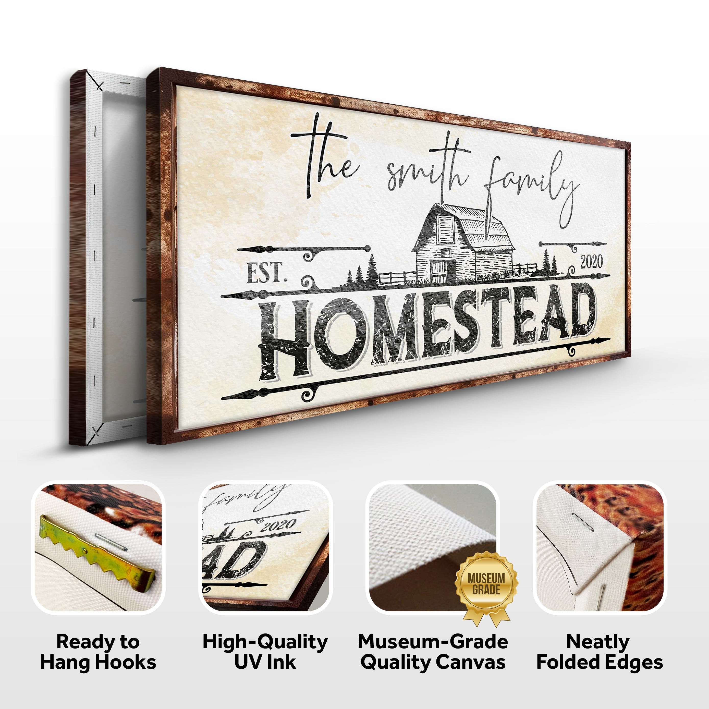 Family Vintage Rust Homestead Sign on sale at MyriadMart