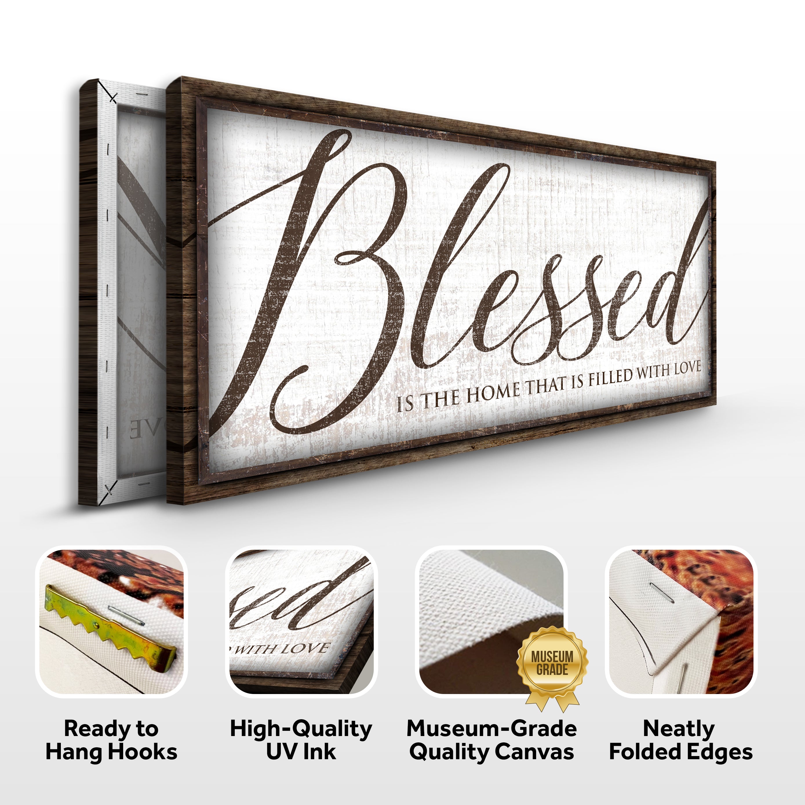 Blessed Is The Home That Is Filled With Love Sign on sale at MyriadMart