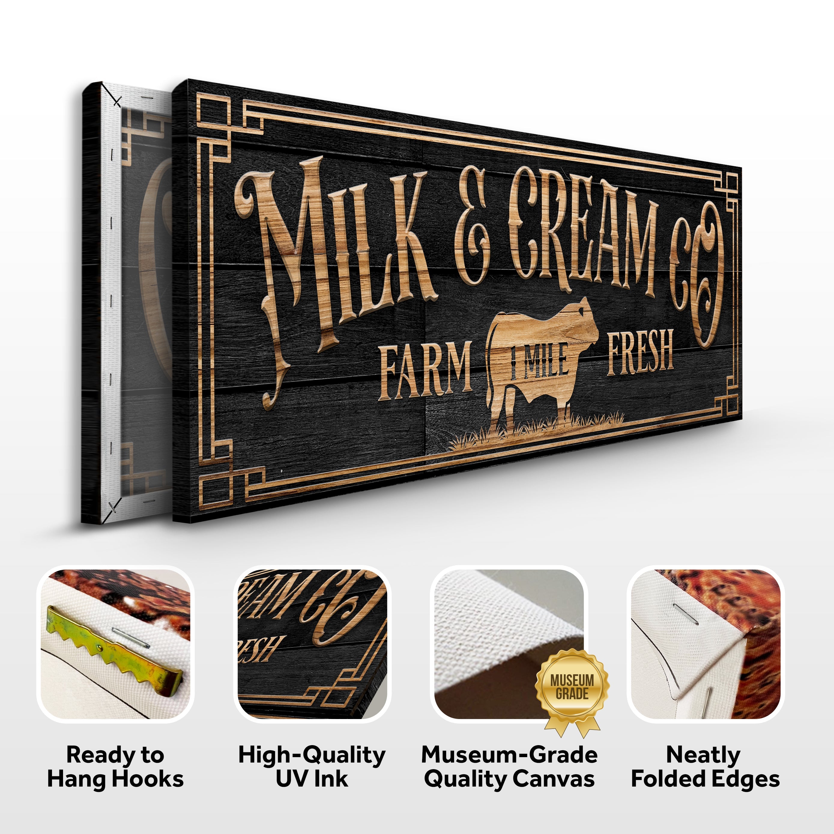 Milk And Cream Co Farm Fresh Sign on sale at MyriadMart