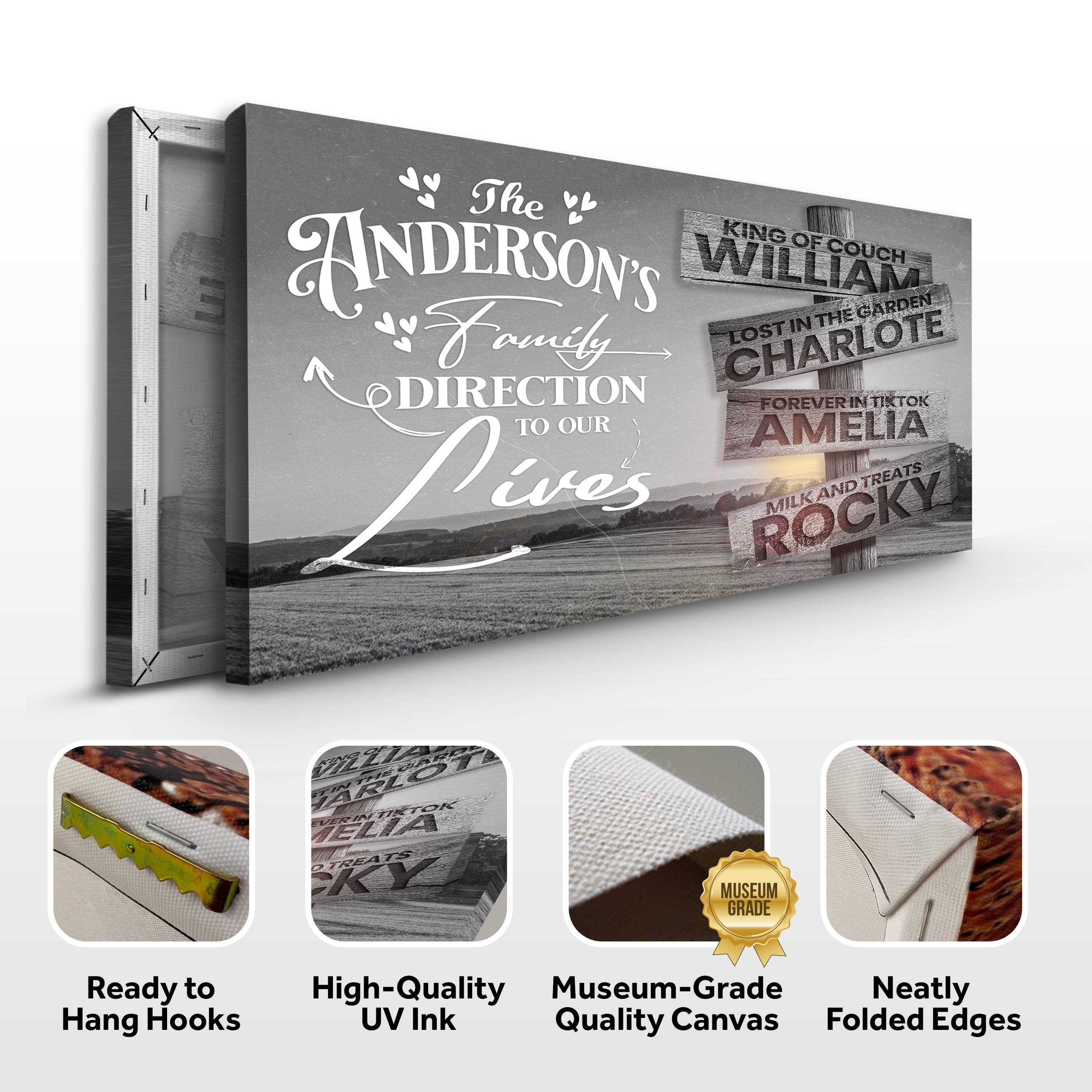 Direction Of Our Lives Family Farm Names Sign III on sale at MyriadMart