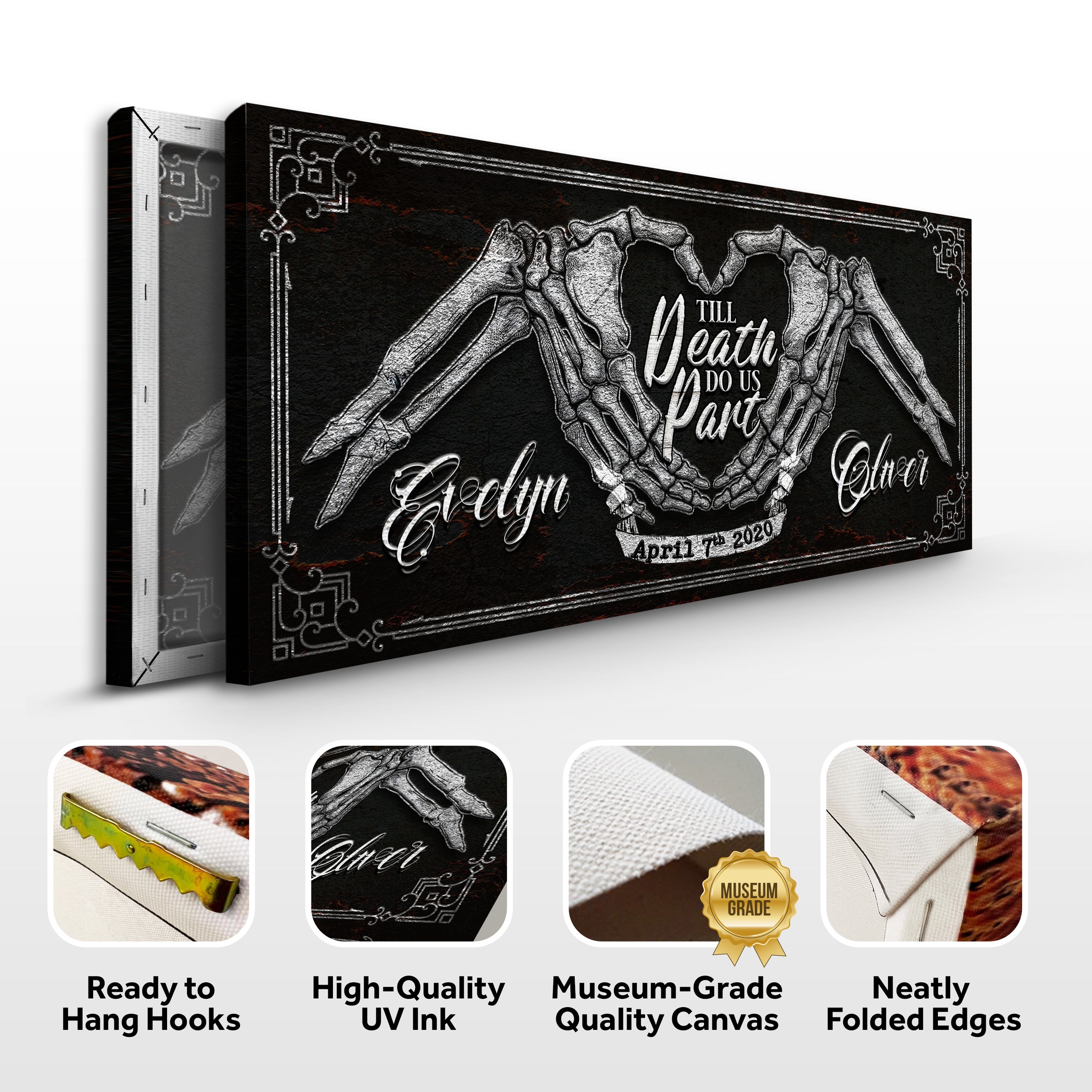 Till Death Do Us Part Skeleton Couple Sign IV on sale at MyriadMart