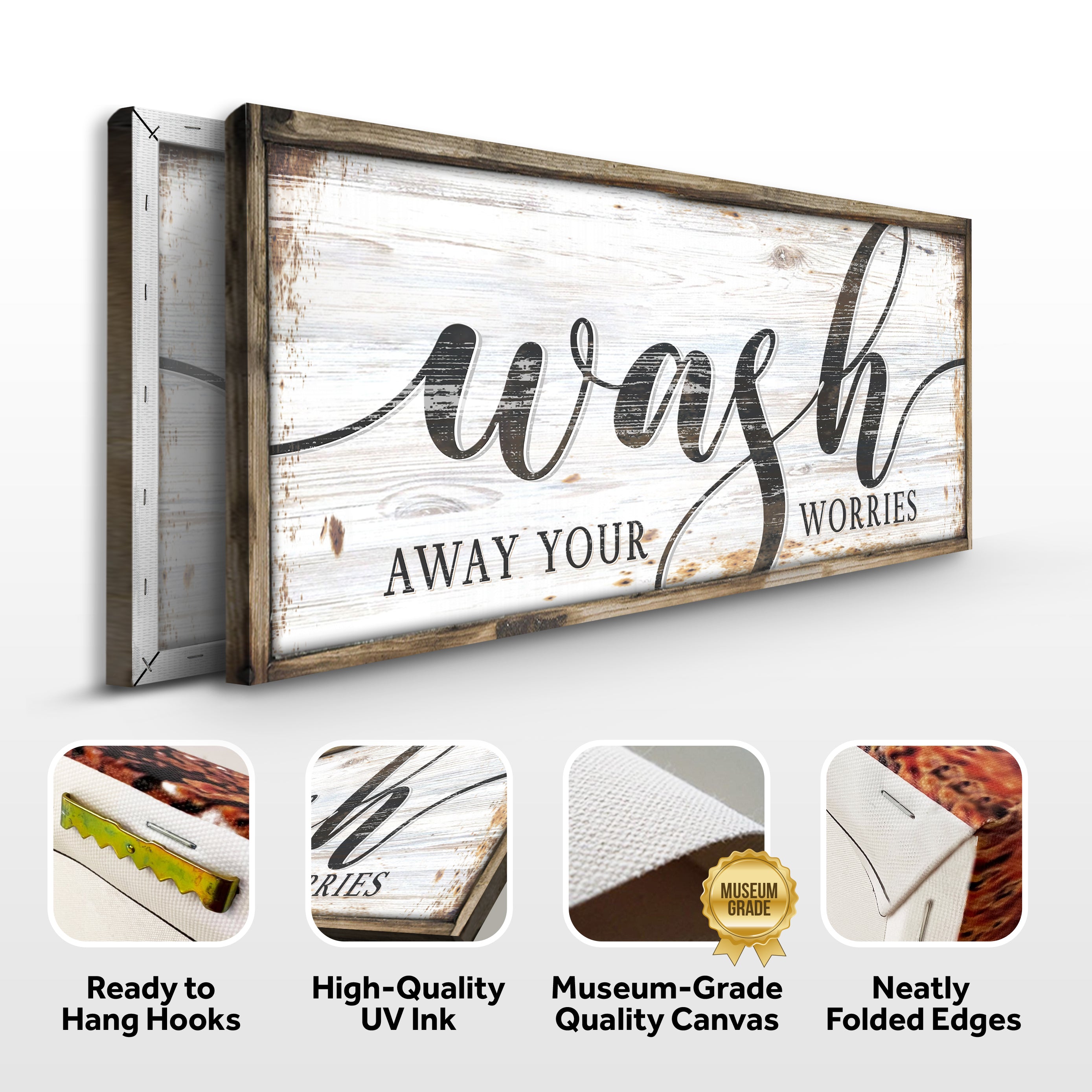 Wash Away Your Worries Bathroom Sign II on sale at MyriadMart