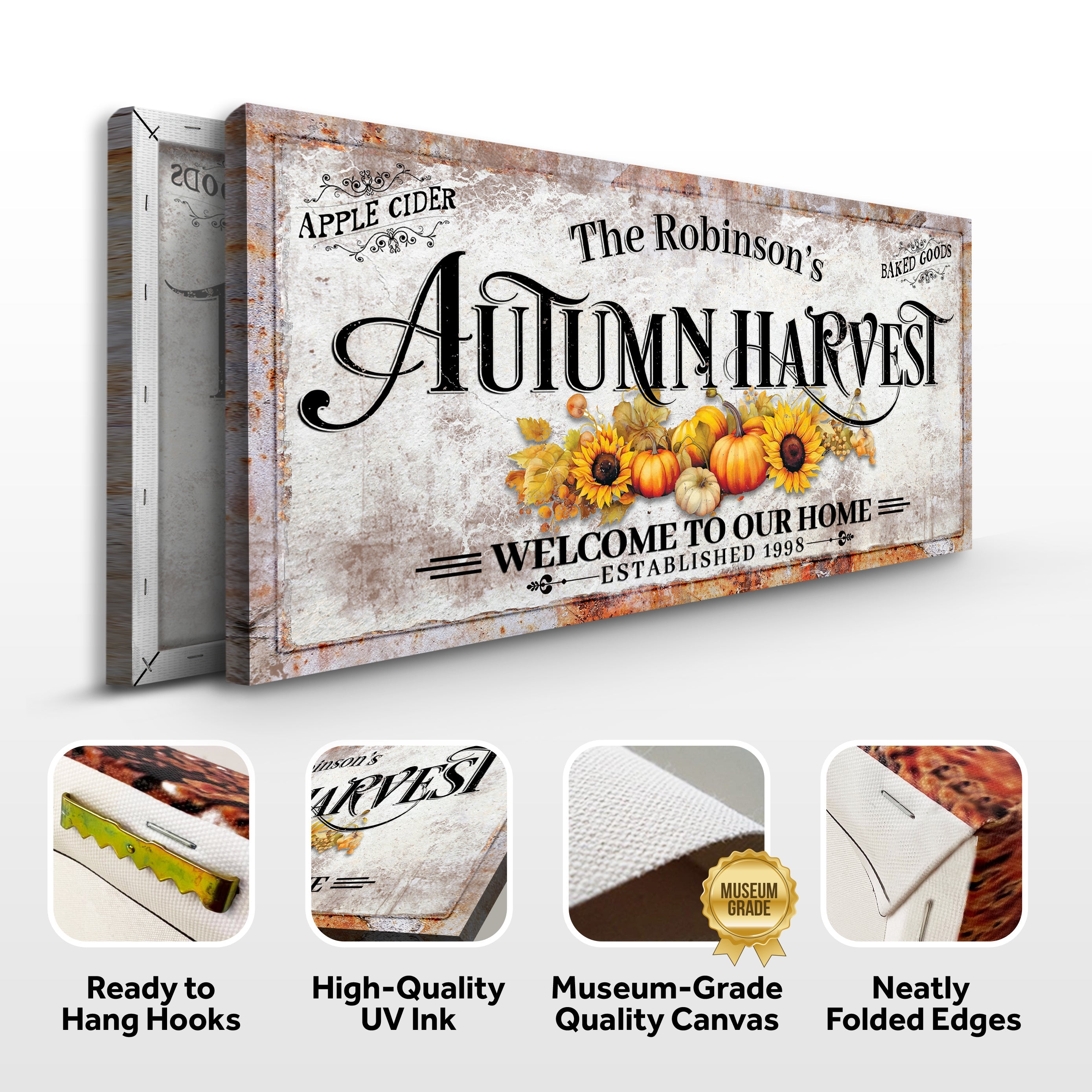 Family Autumn Harvest Thanksgiving Sign II on sale at MyriadMart