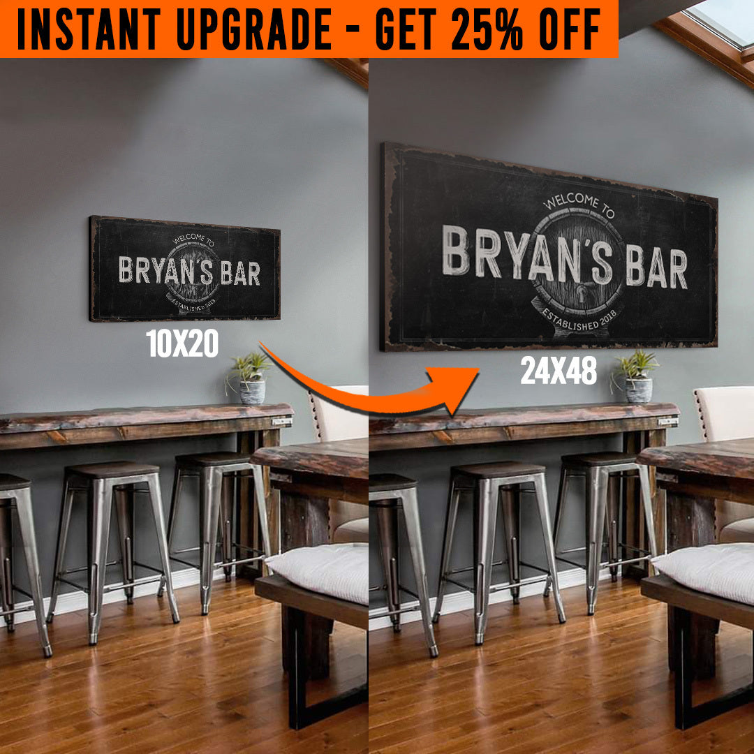 Upgrade Your 'Bar' Style 2 Canvas To 24x48 Inches on sale at MyriadMart