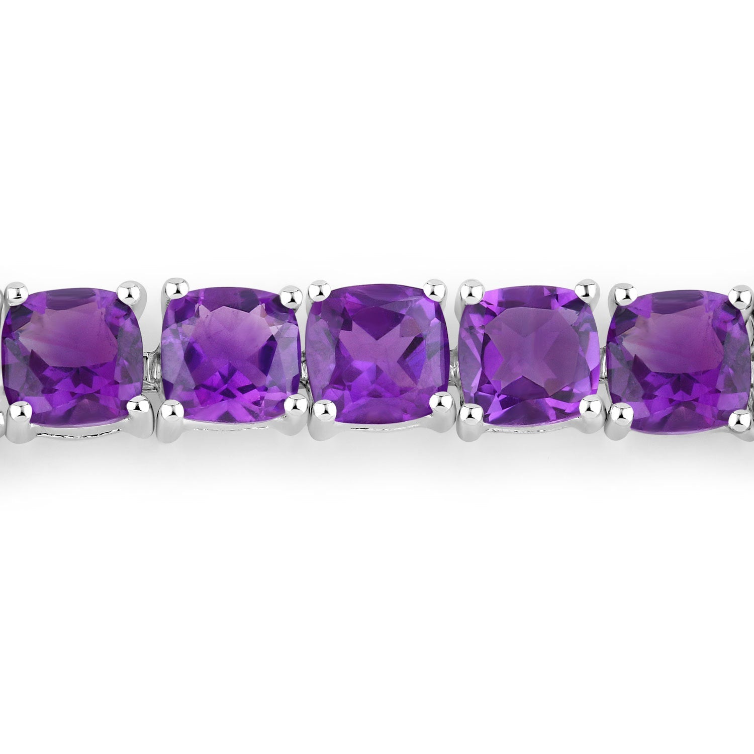 6.05 Carat Genuine Amethyst .925 Sterling Silver Bracelet on sale at MyriadMart