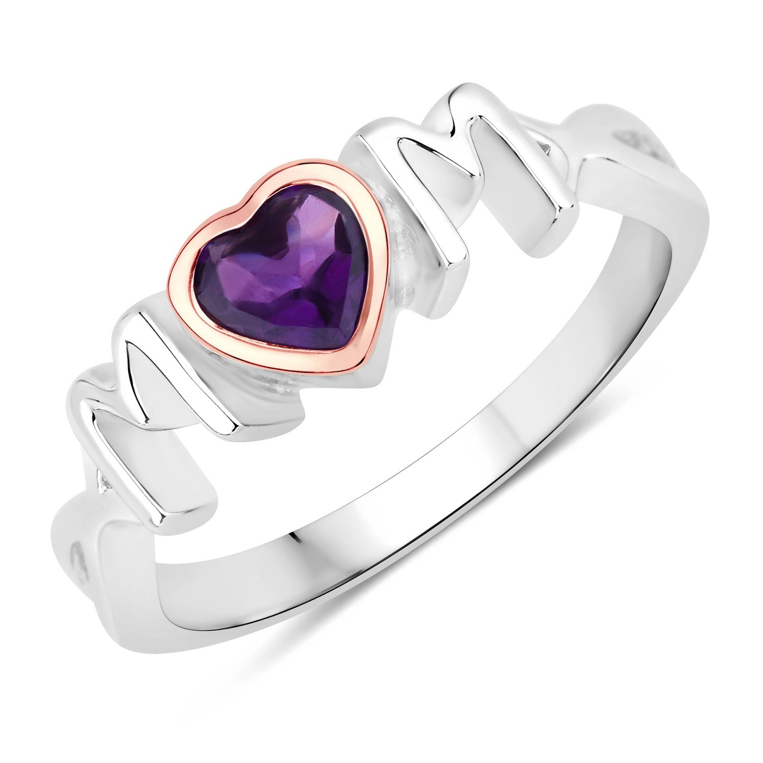 0.43 Carat Genuine Amethyst .925 Sterling Silver Ring on sale at MyriadMart