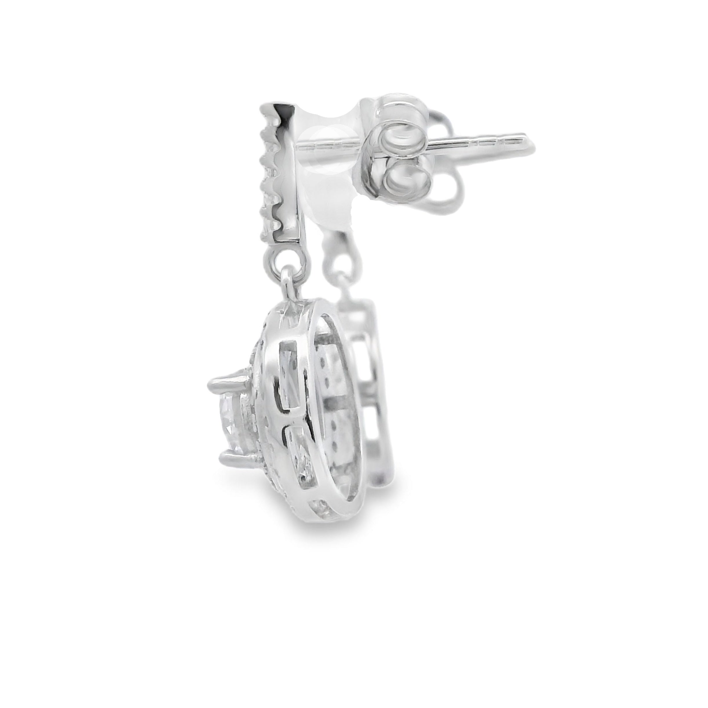 Cubic Zirconia Earrings Sterling Silver on sale at MyriadMart