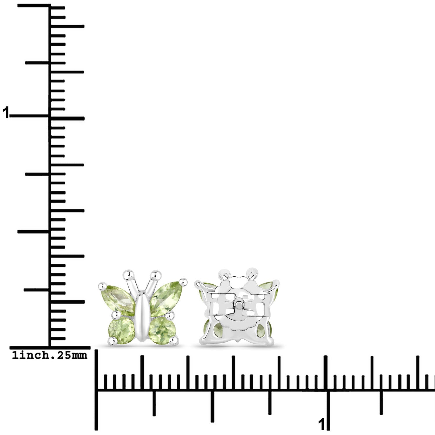 1.00 Carat Genuine Peridot .925 Sterling Silver Earrings on sale at MyriadMart