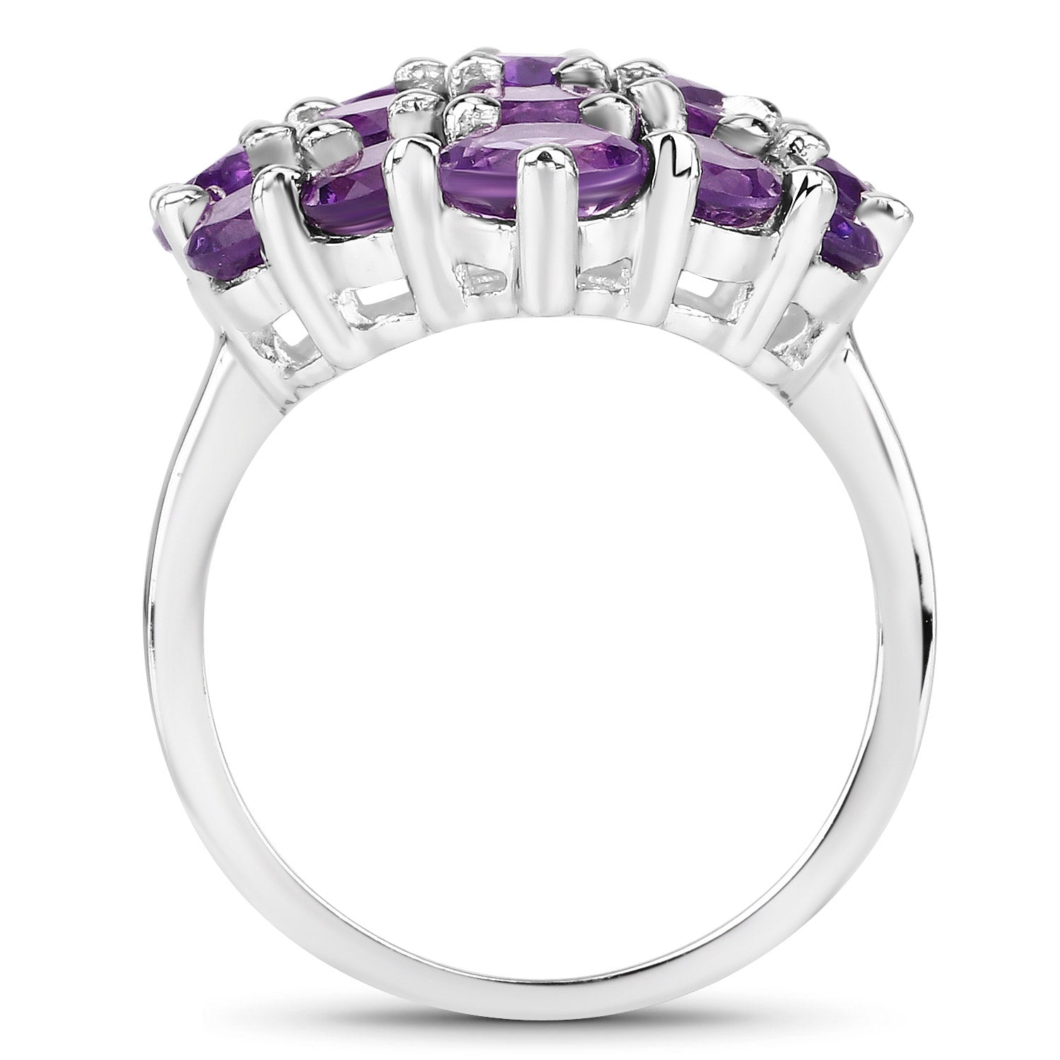 5.44 Carat Genuine Amethyst .925 Sterling Silver Ring on sale at MyriadMart