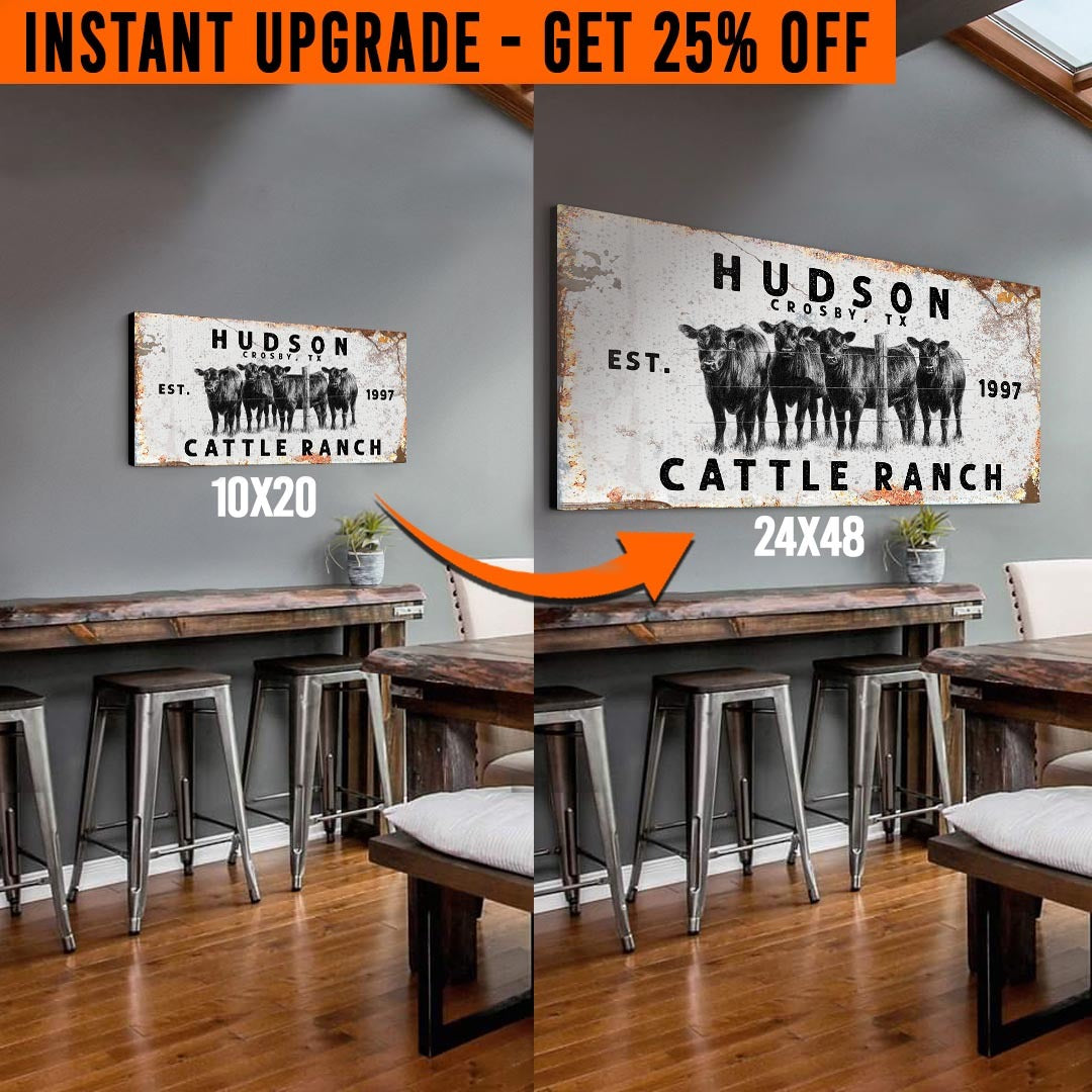 Upgrade Your 'Cattle' Style 2 Canvas To 24x48 Inches Free Shipping on sale at MyriadMart