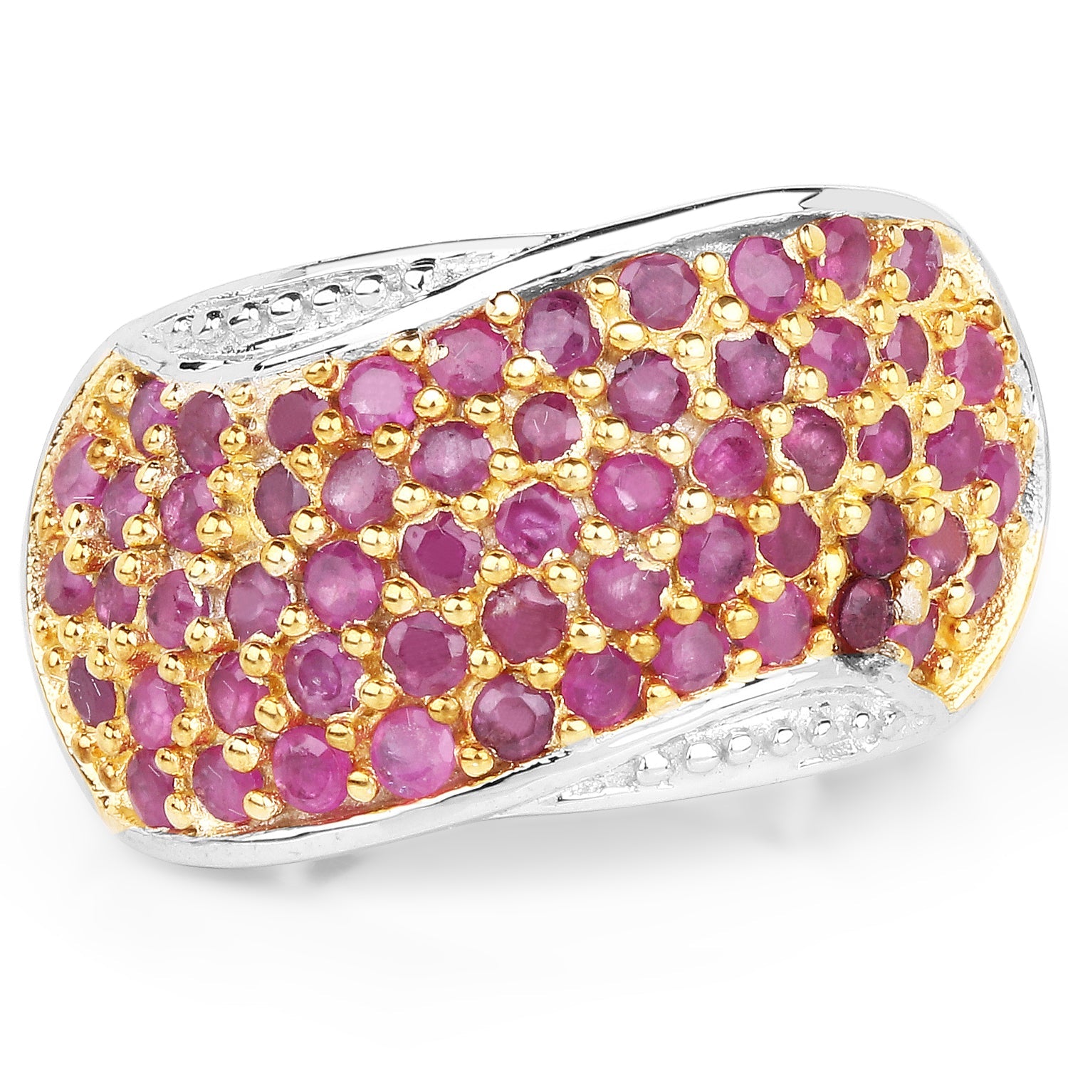 2.49 Carat Genuine Ruby .925 Sterling Silver Ring on sale at MyriadMart
