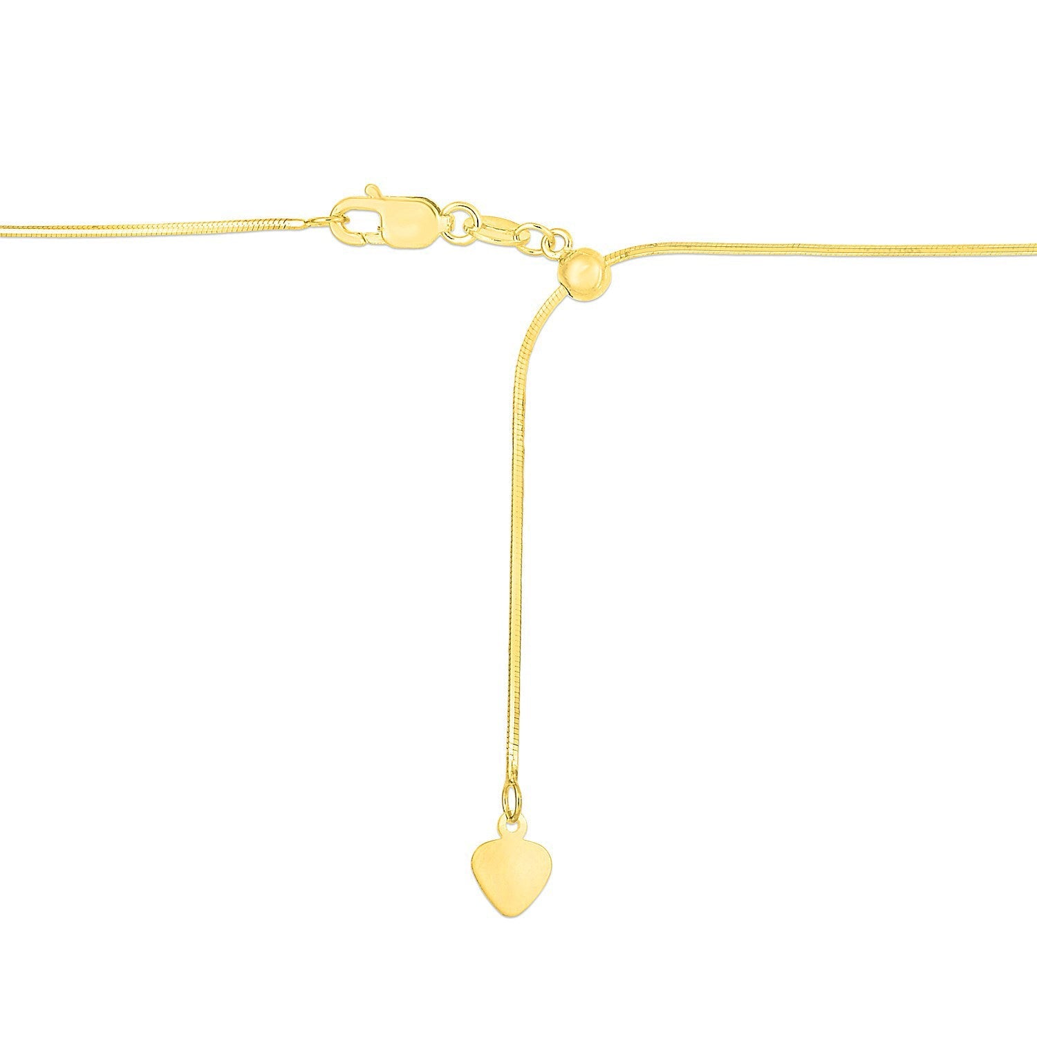 14k Yellow Gold Adjustable Snake Chain 0.85mm on sale at MyriadMart