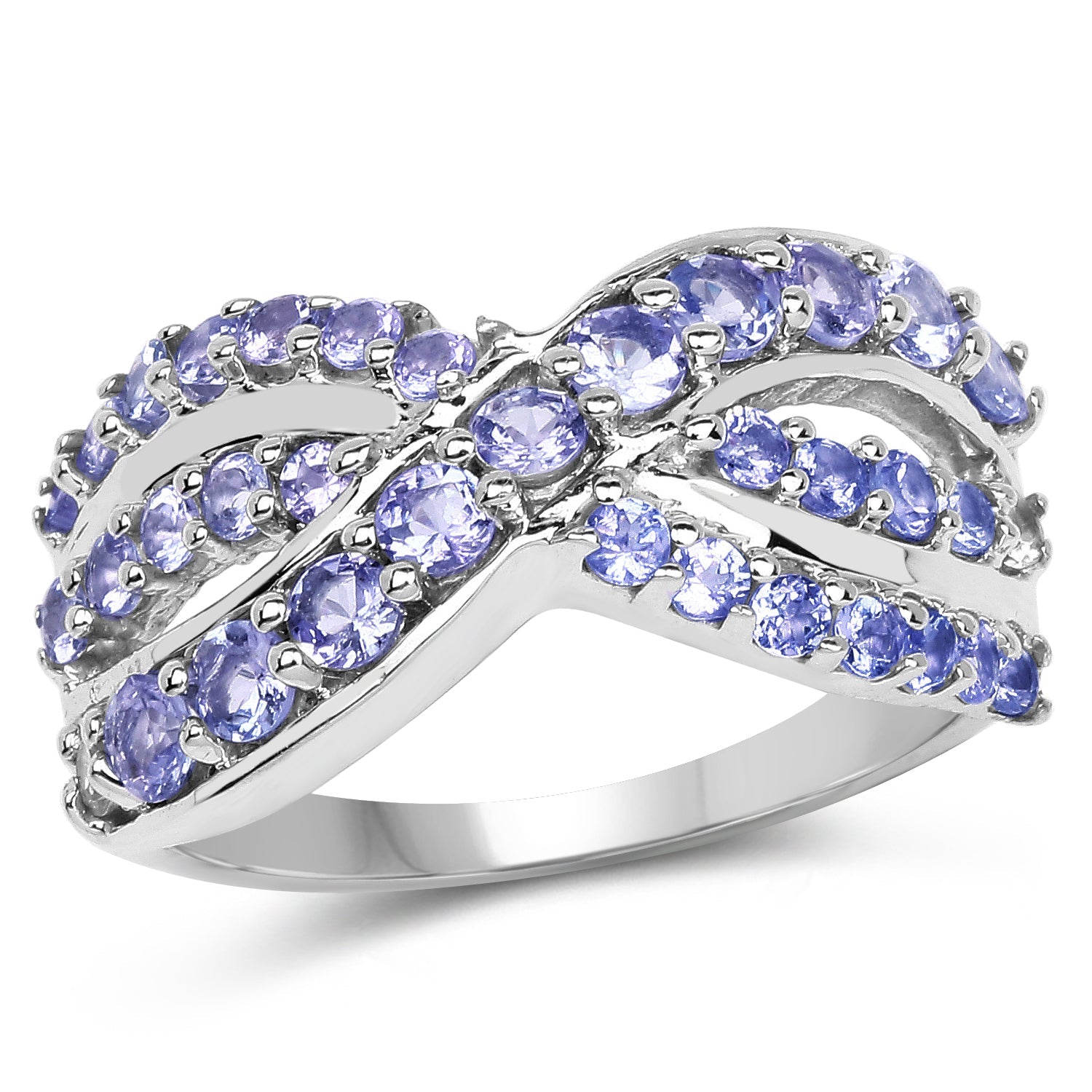 1.49 Carat Genuine Tanzanite .925 Sterling Silver Ring on sale at MyriadMart
