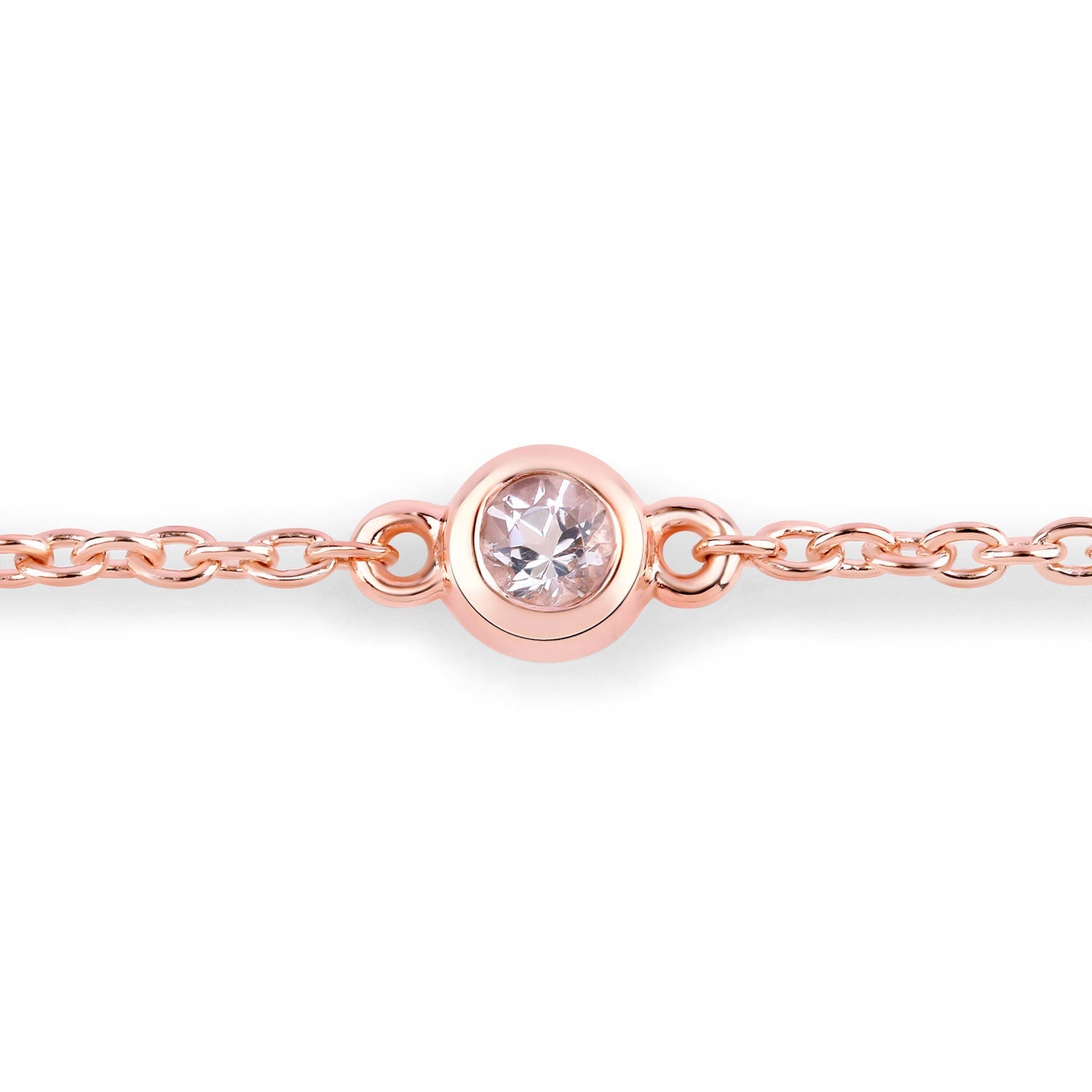 0.45 Carat Genuine Morganite .925 Sterling Silver Bracelet on sale at MyriadMart