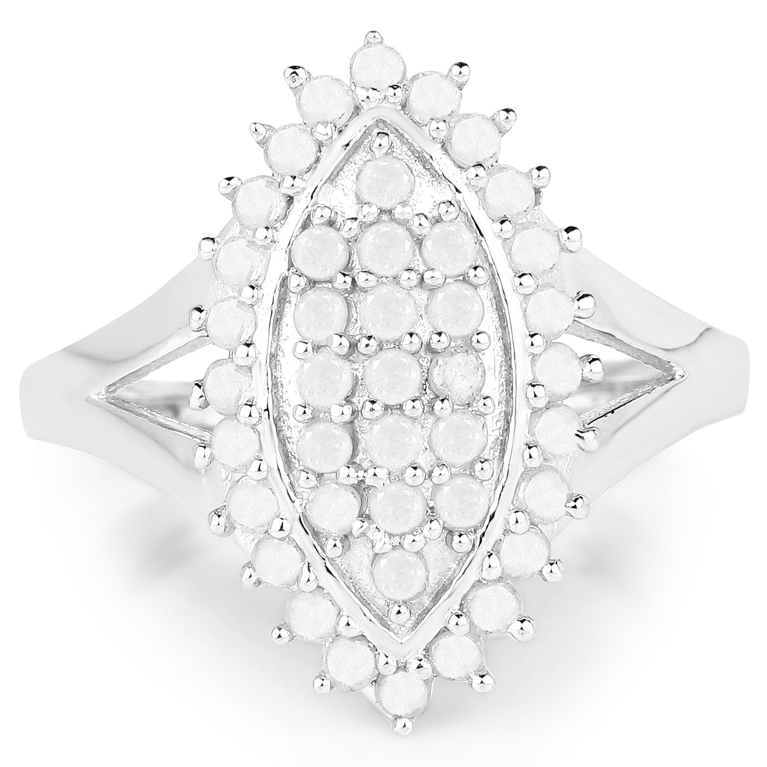 0.62 Carat Genuine White Diamond .925 Sterling Silver Ring on sale at MyriadMart