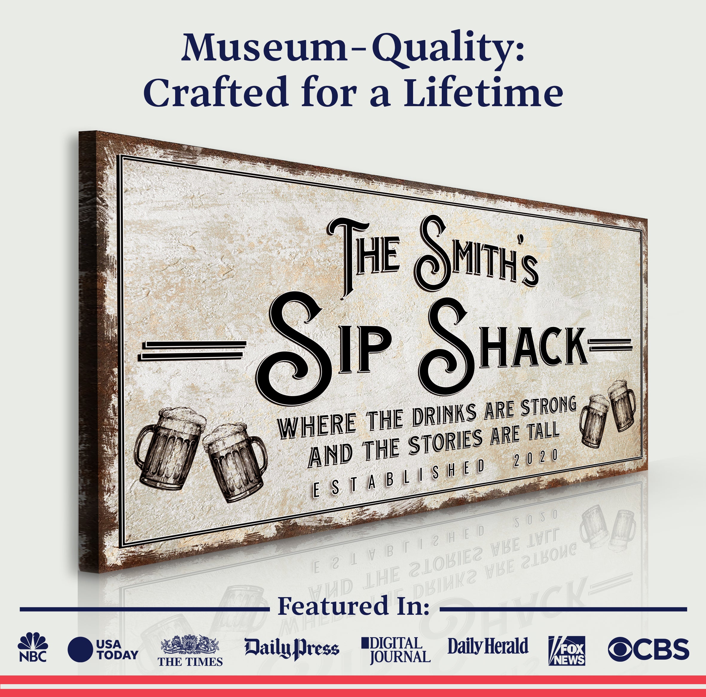 Family Sip Shack Bar Sign on sale at MyriadMart