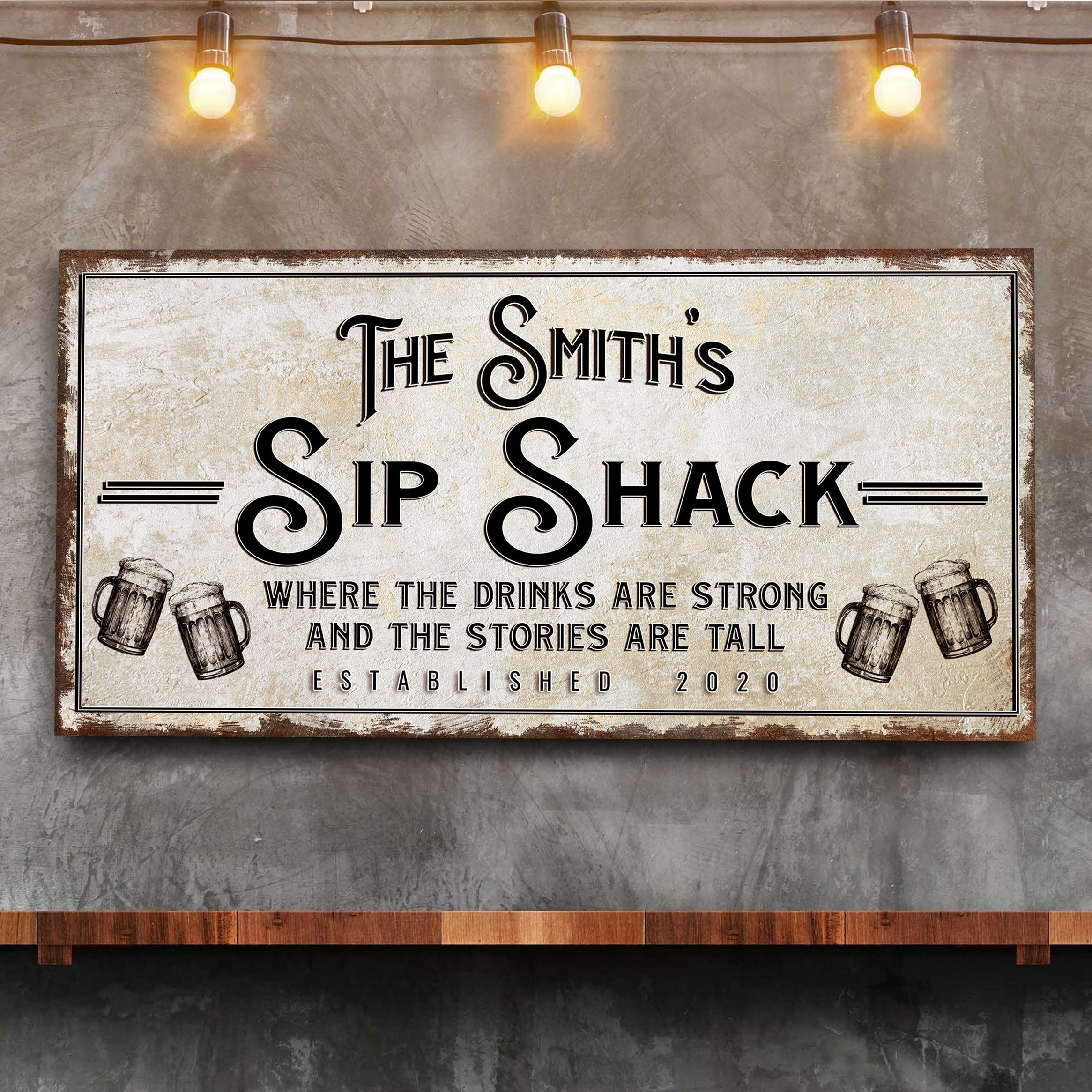 Family Sip Shack Bar Sign on sale at MyriadMart