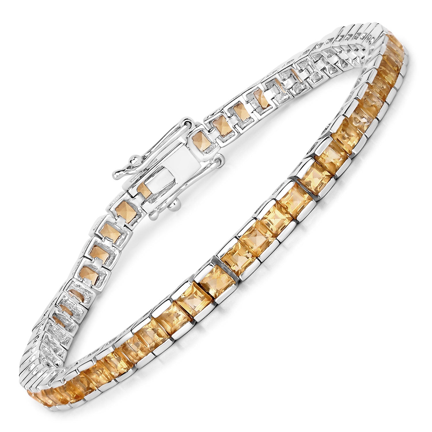 8.25 Carat Genuine Citrine .925 Sterling Silver Bracelet on sale at MyriadMart