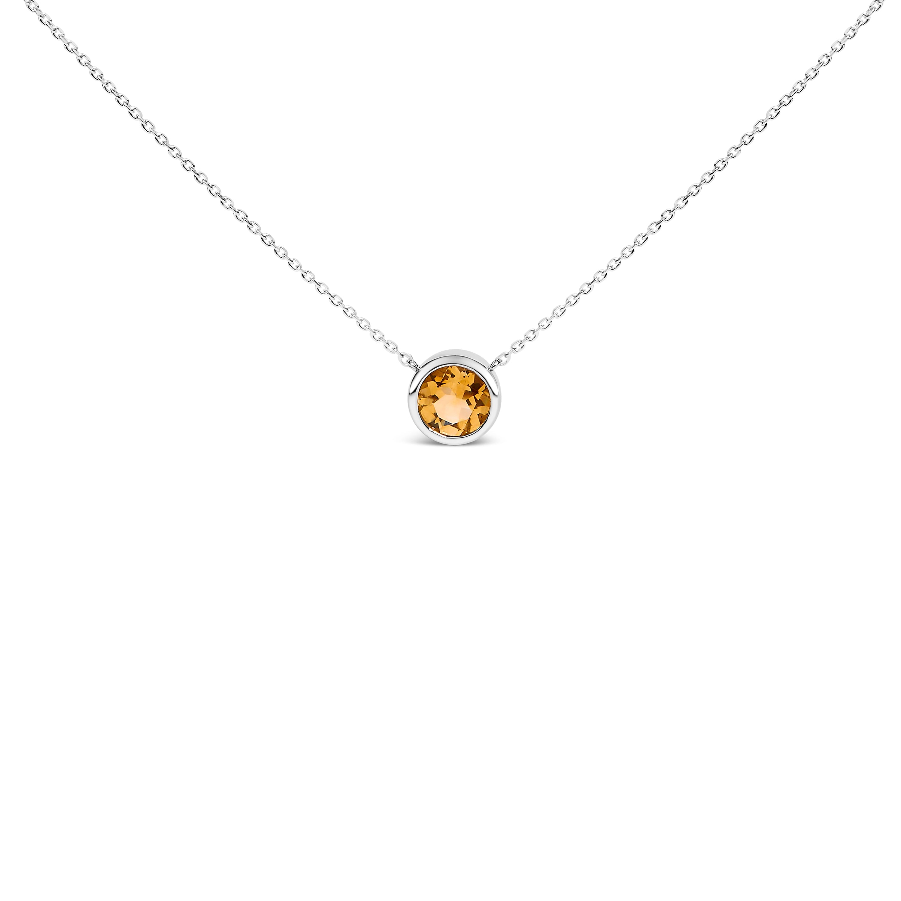 .925 Sterling Silver 7MM Bezel Set Created Purple Amethyst Pendant Necklace - 18" Inches on sale at MyriadMart