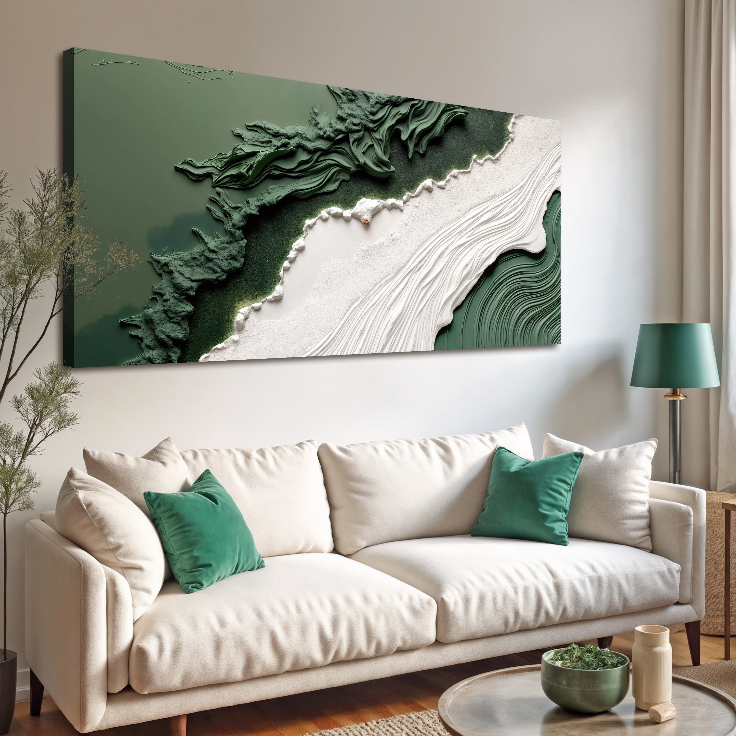 Green Rivers Abstract Wall Art VI on sale at MyriadMart