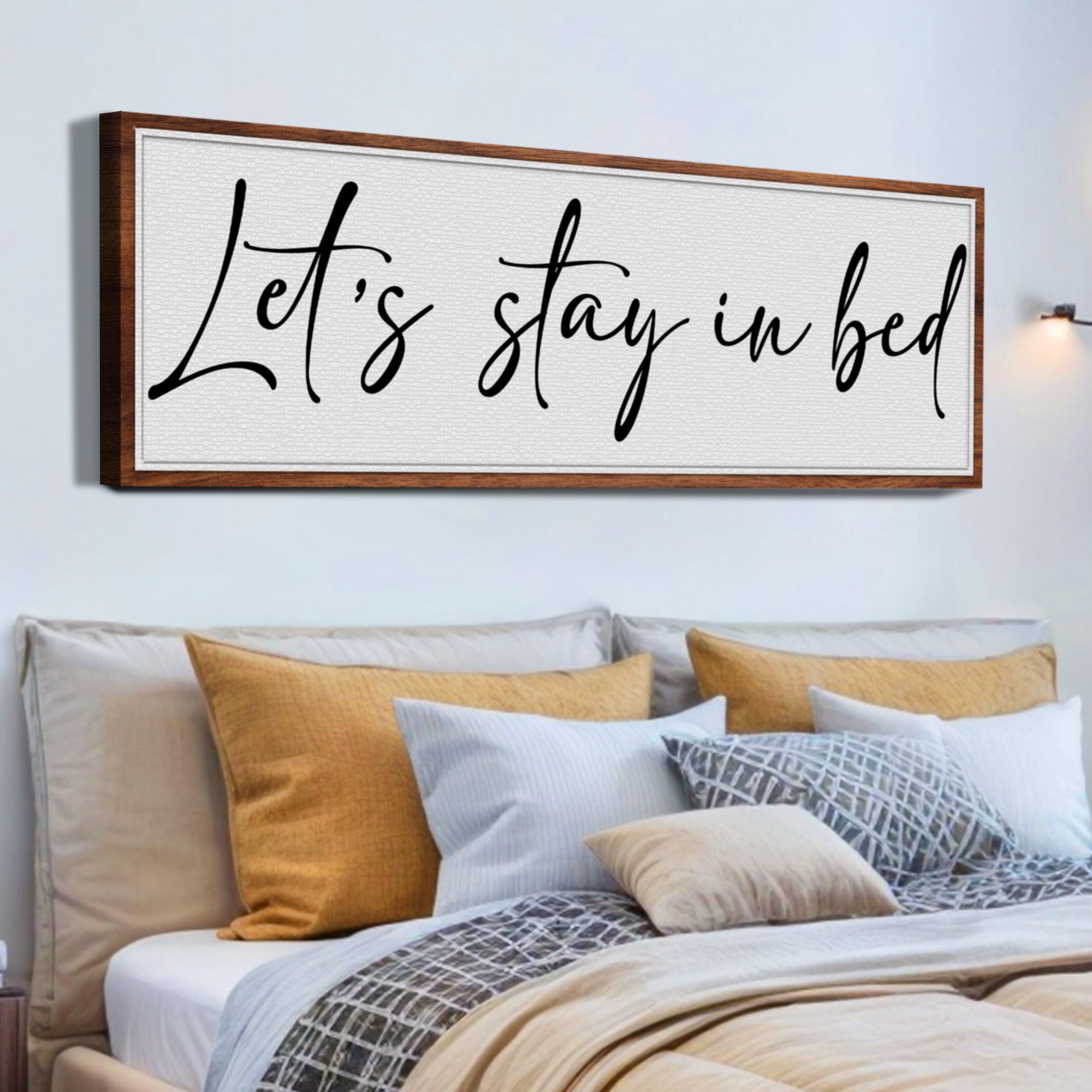Let's Stay in Bed Bedroom Sign II on sale at MyriadMart