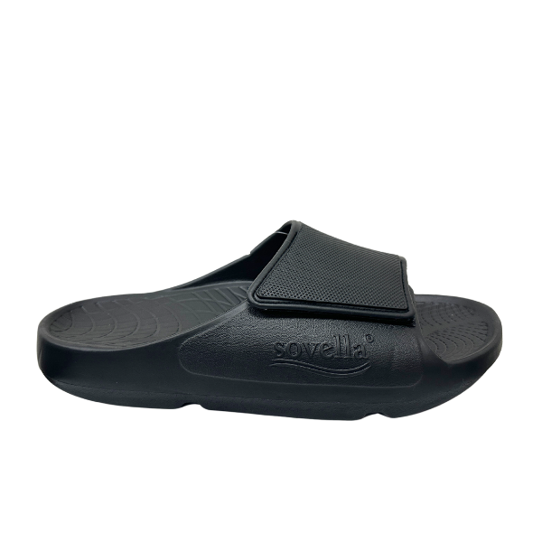 Sovella Active Recovery Sandals Men's PF Velcro Slide Black on sale at MyriadMart