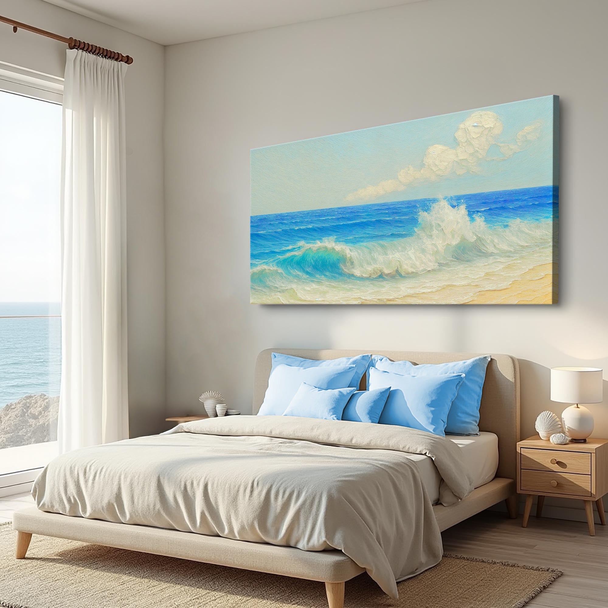 Serene Ocean Wave Coastal Wall Art XIII on sale at MyriadMart