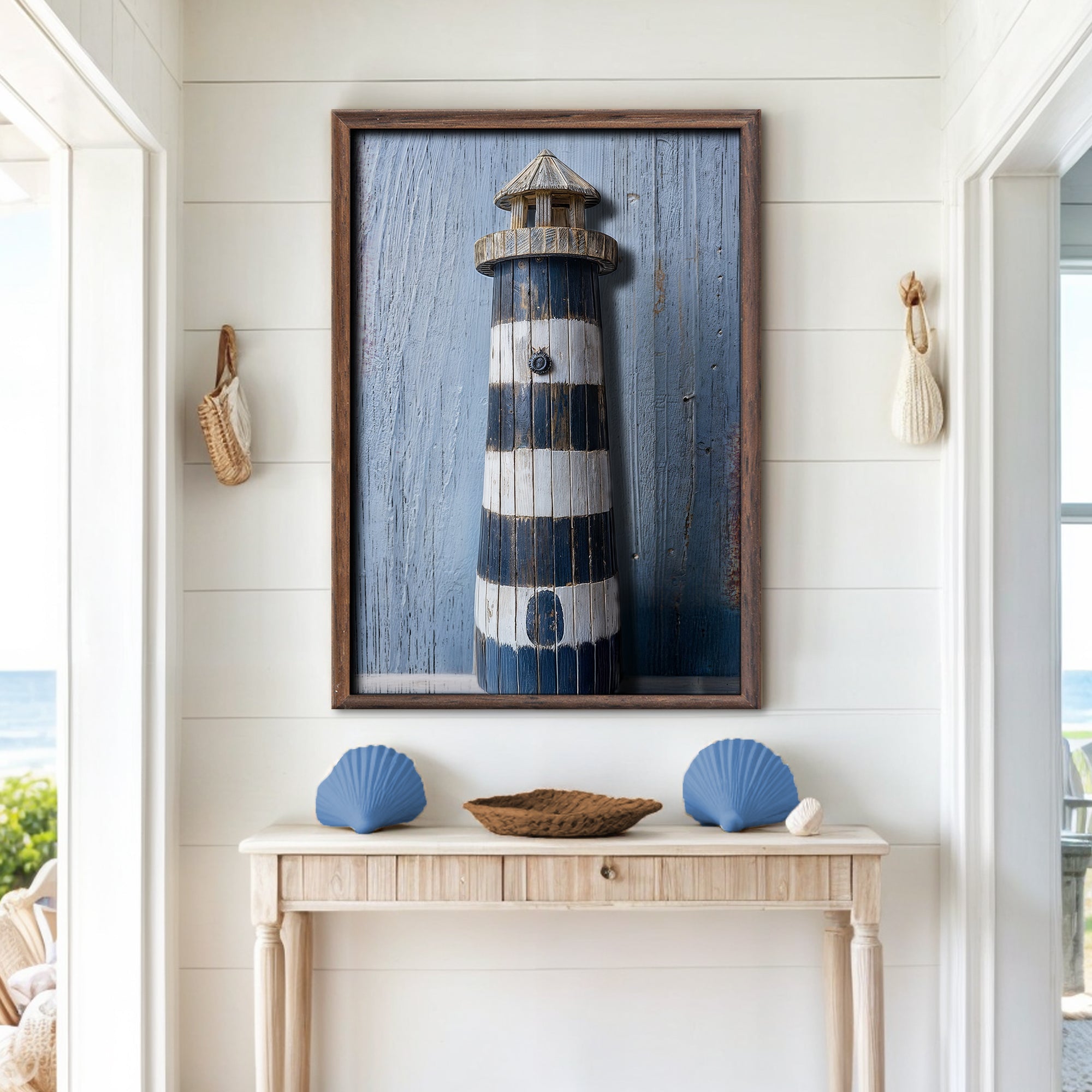 Wooden Lighthouse Coastal Wall Art on sale at MyriadMart