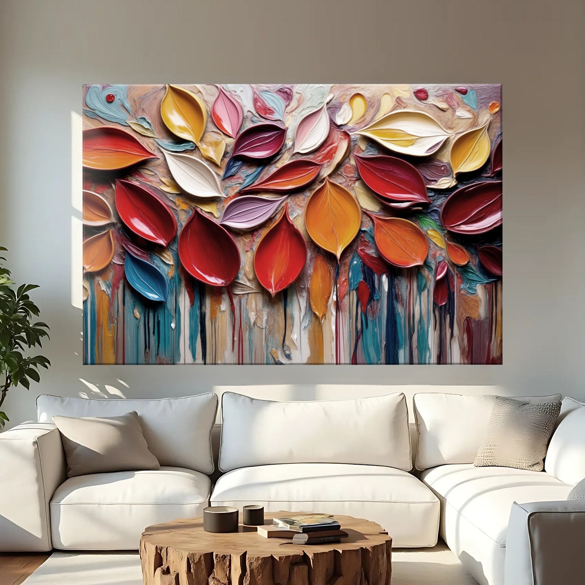 Autumn Rain Impasto Wall Art on sale at MyriadMart