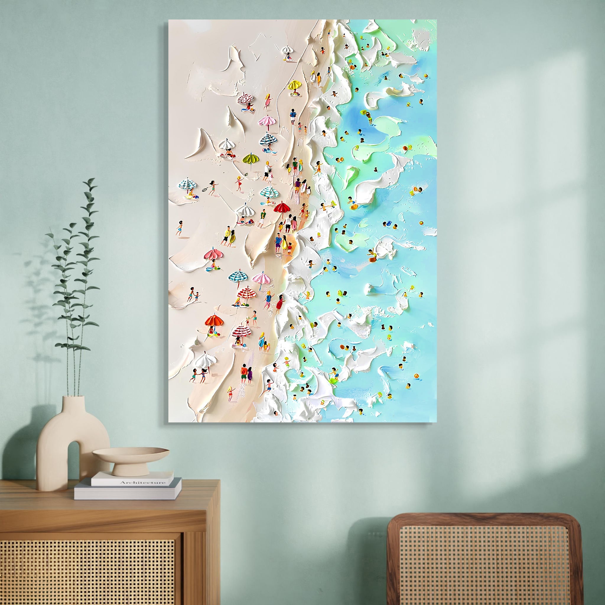 Beachfront Painting Coastal Wall Art on sale at MyriadMart