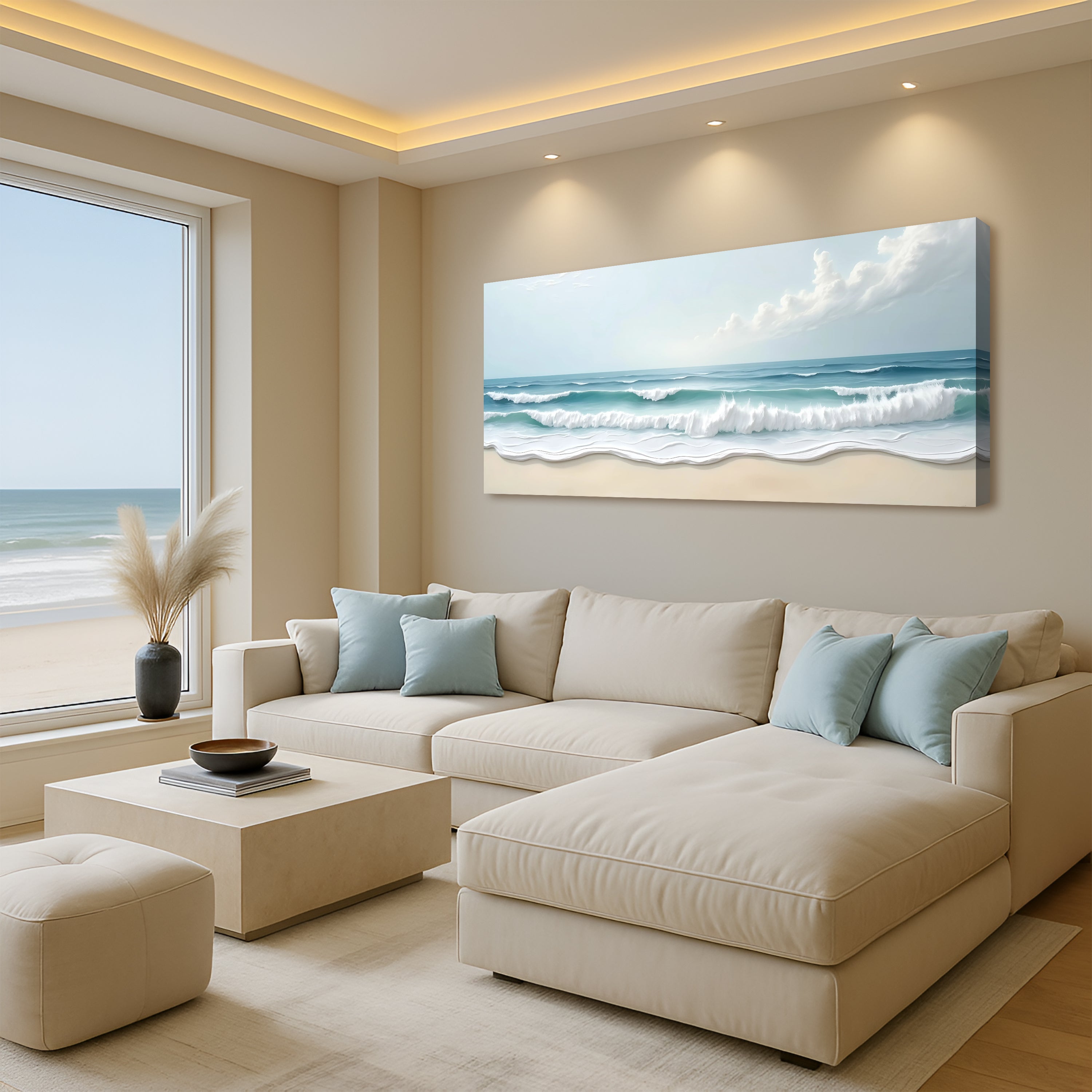 Serene Ocean Wave Coastal Wall Art XIV on sale at MyriadMart