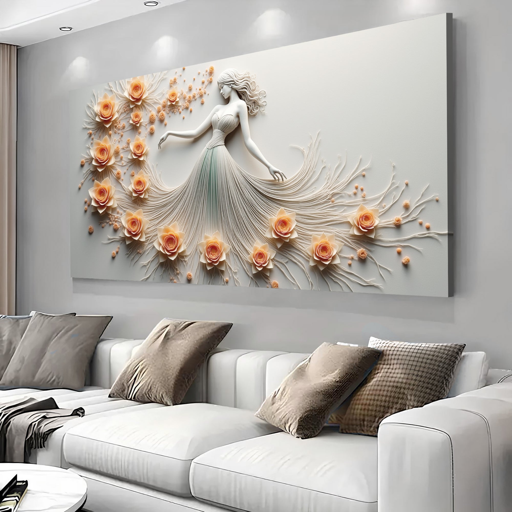 Modern Minimalist Woman Dance Wall Art on sale at MyriadMart