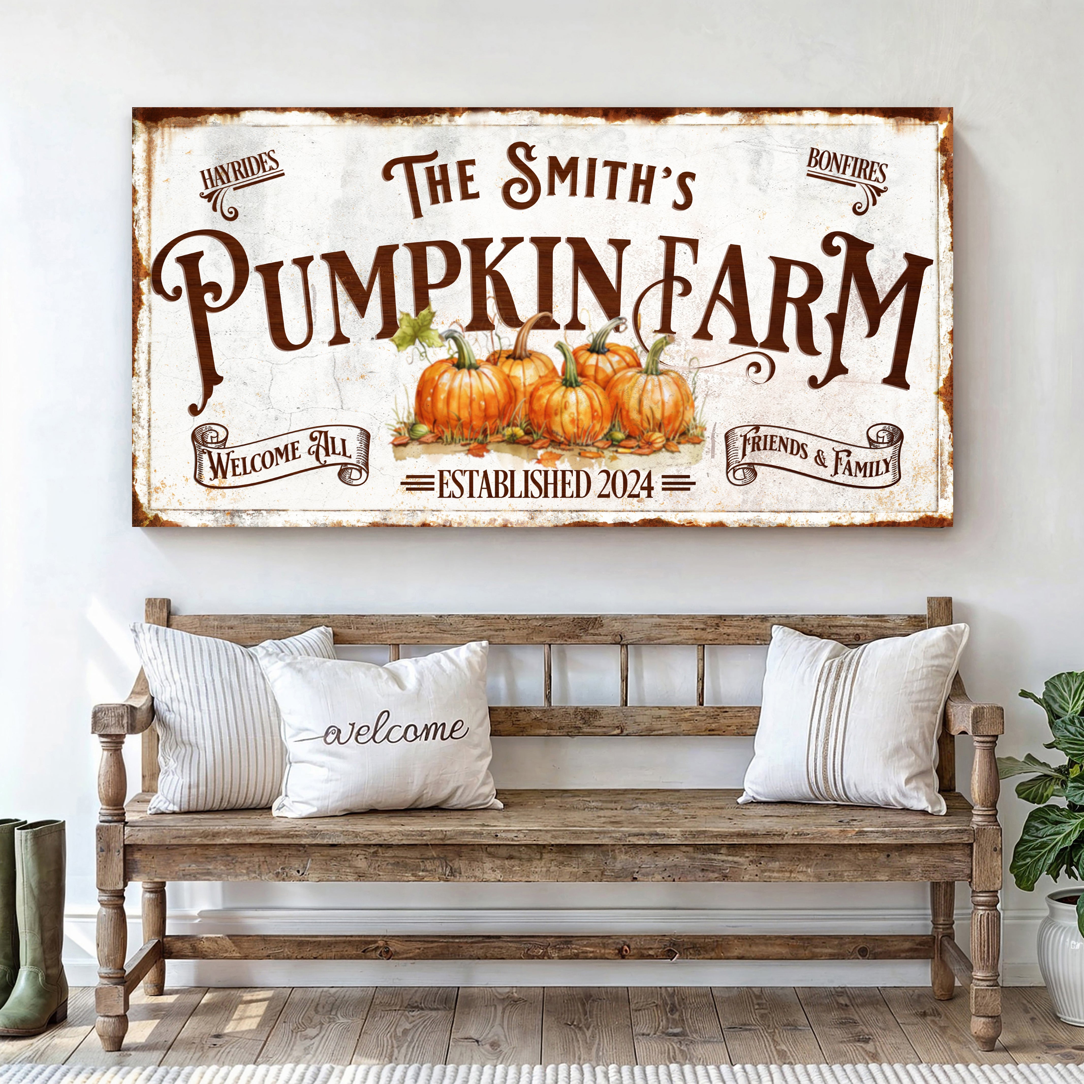 Personalized Pumpkin Farm Sign on sale at MyriadMart