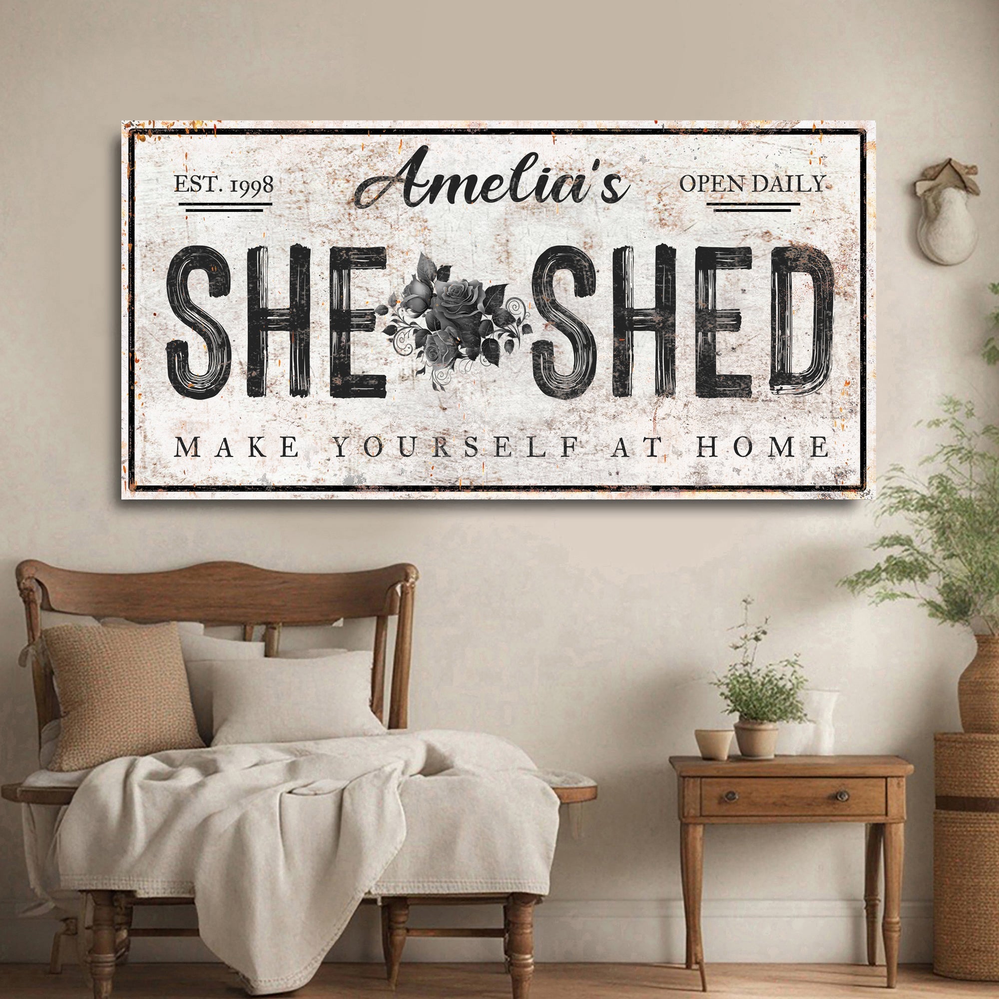 Personalized She Shed Sign XVII on sale at MyriadMart