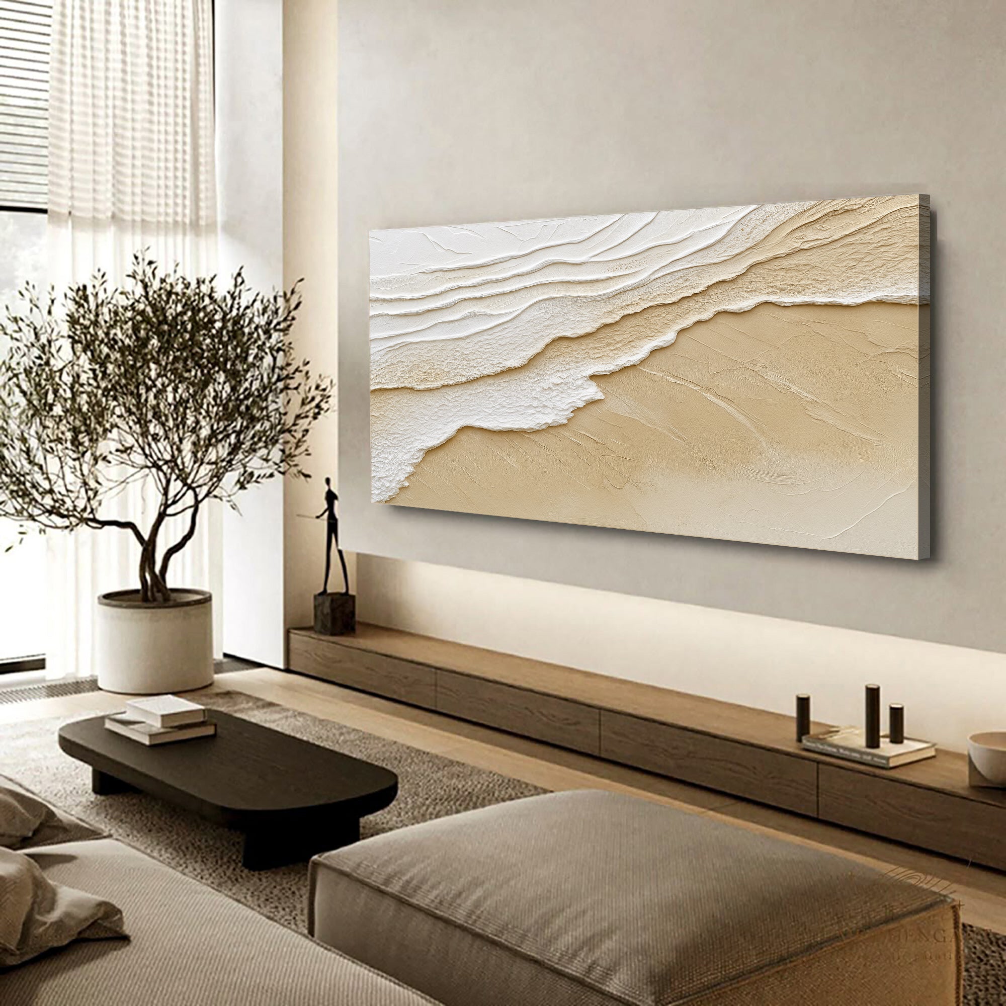 Neutral Ocean Waves Wall Art on sale at MyriadMart