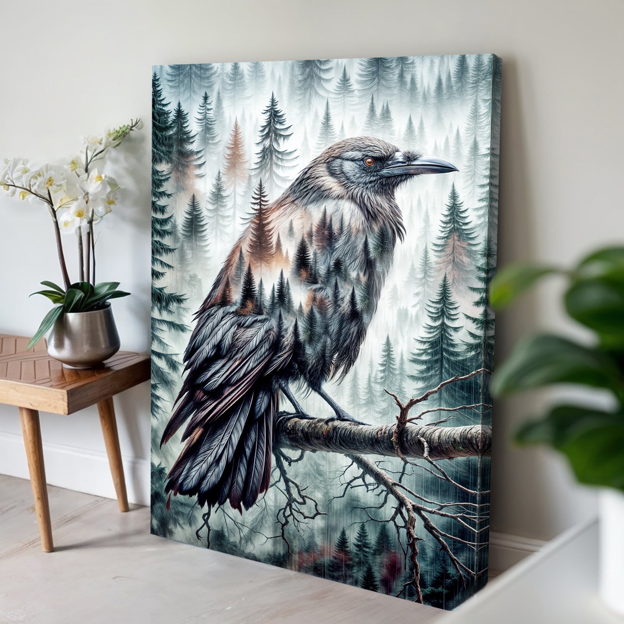 Crow Double Exposure Wall Art on sale at MyriadMart
