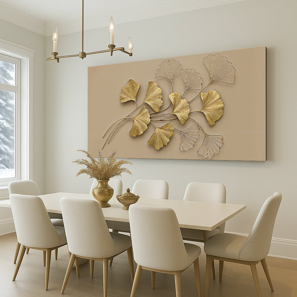 Golden Botanical Wall Art on sale at MyriadMart