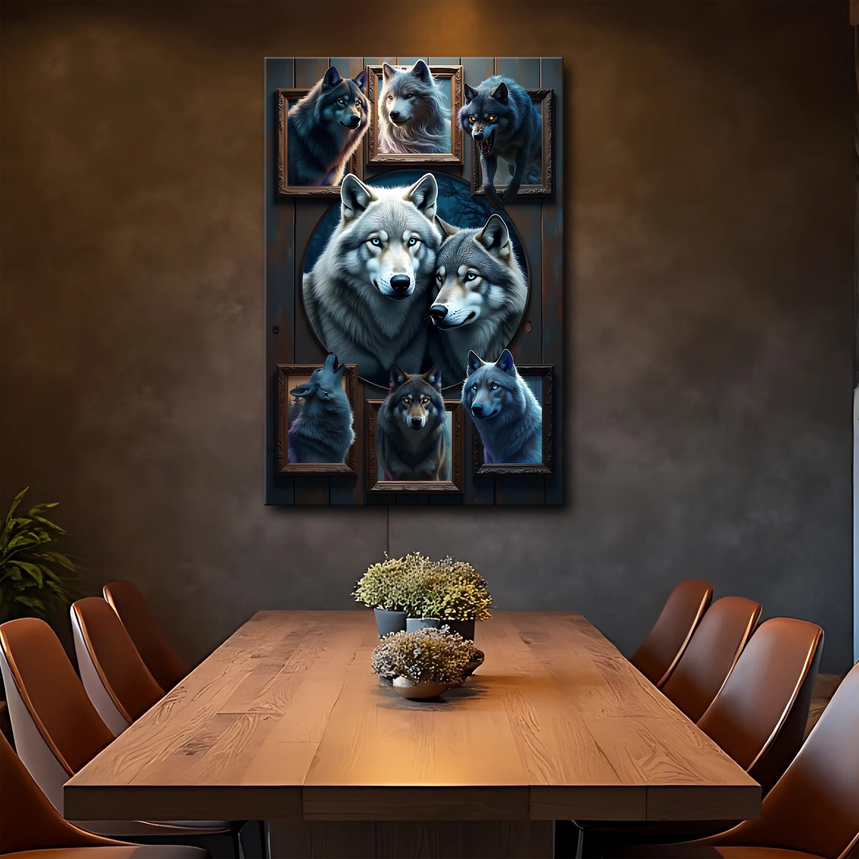 3D Wolf Collage Wall Art II on sale at MyriadMart