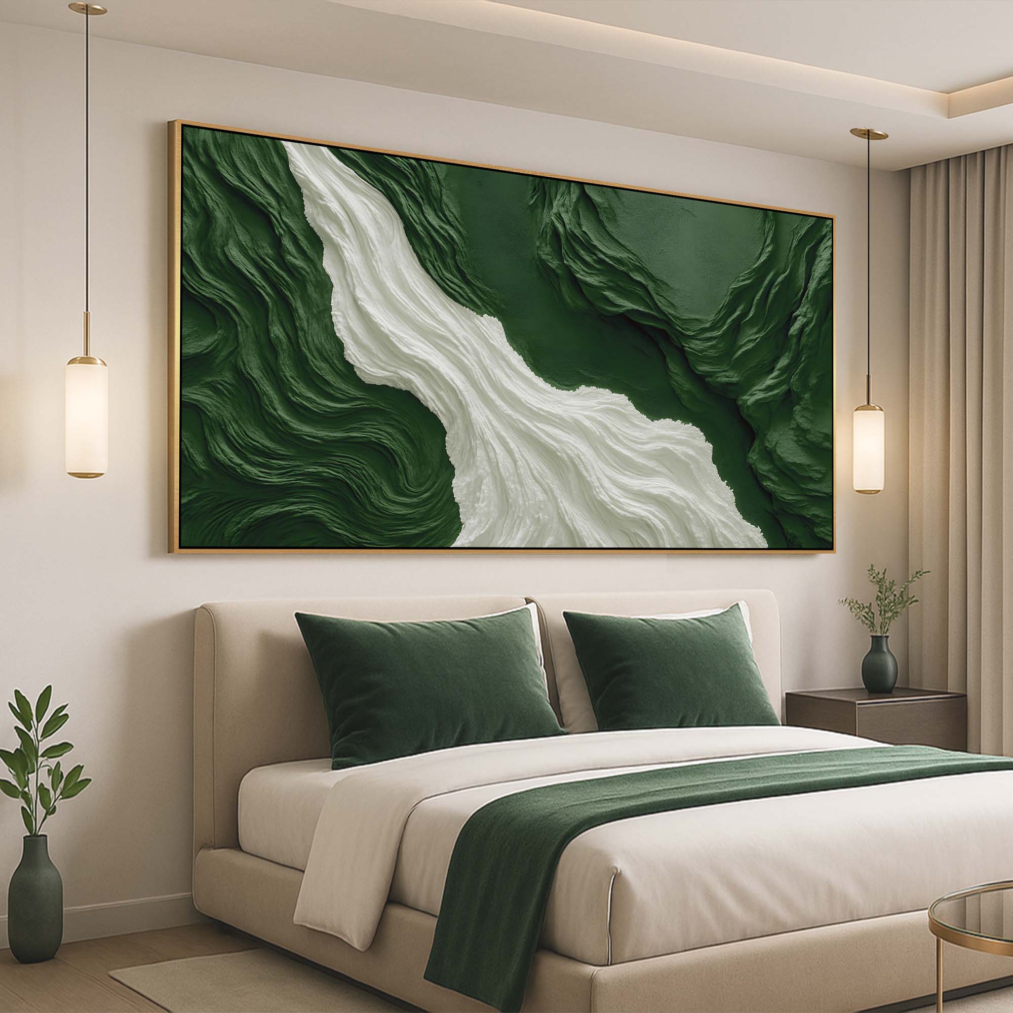 Green Rivers Abstract Wall Art on sale at MyriadMart