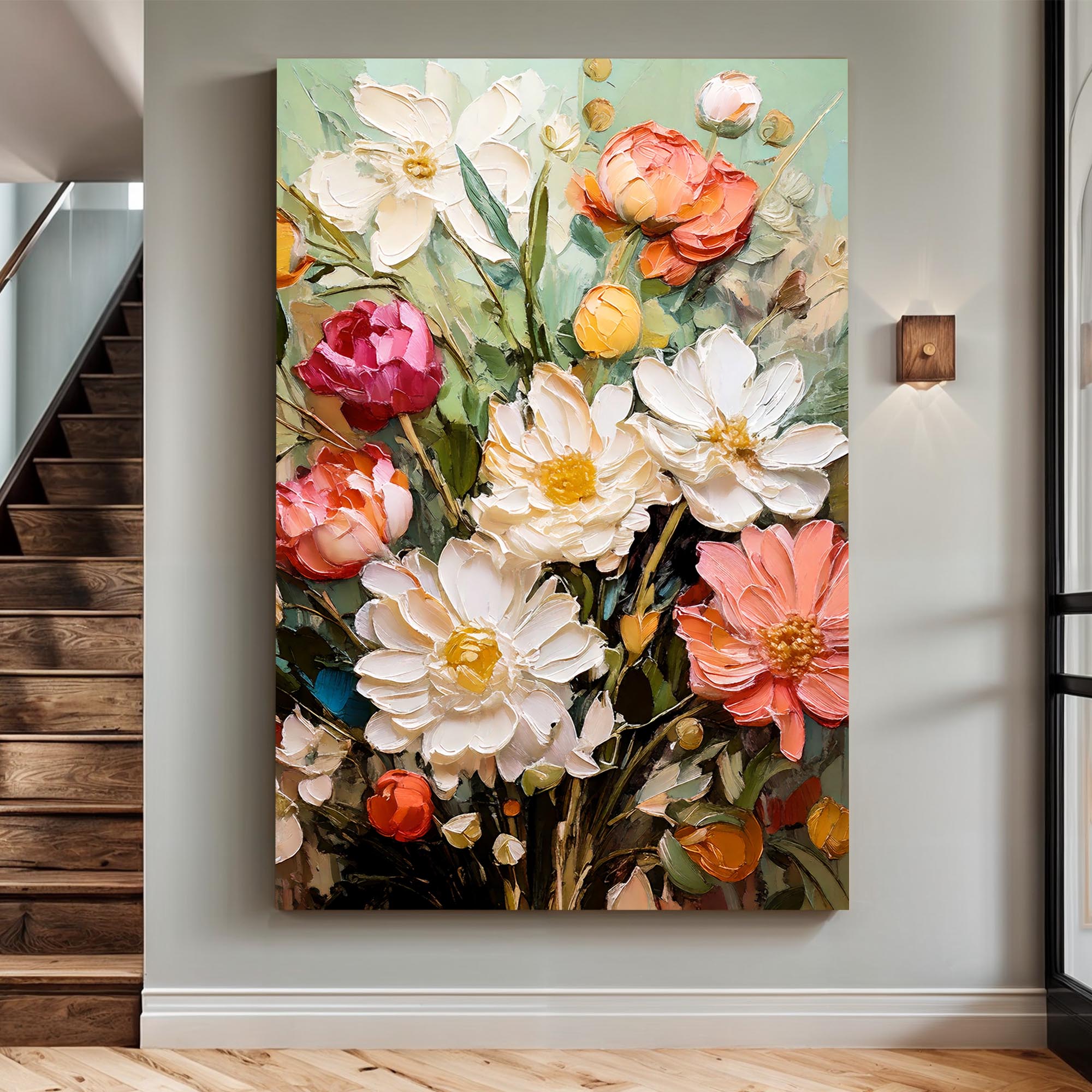 Serene Blossoms Impasto Wall Art on sale at MyriadMart