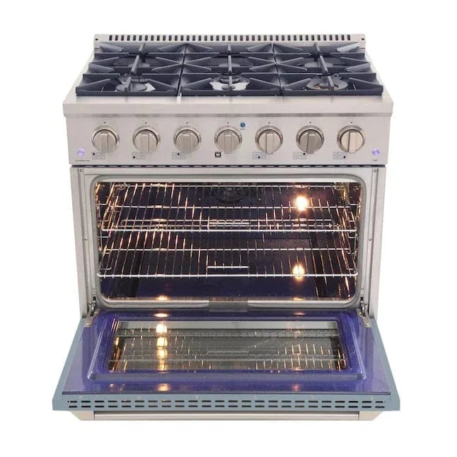 Kucht 36” Pro-Style Kitchen Dual Fuel Range - KDF362/LP-LB on sale at MyriadMart