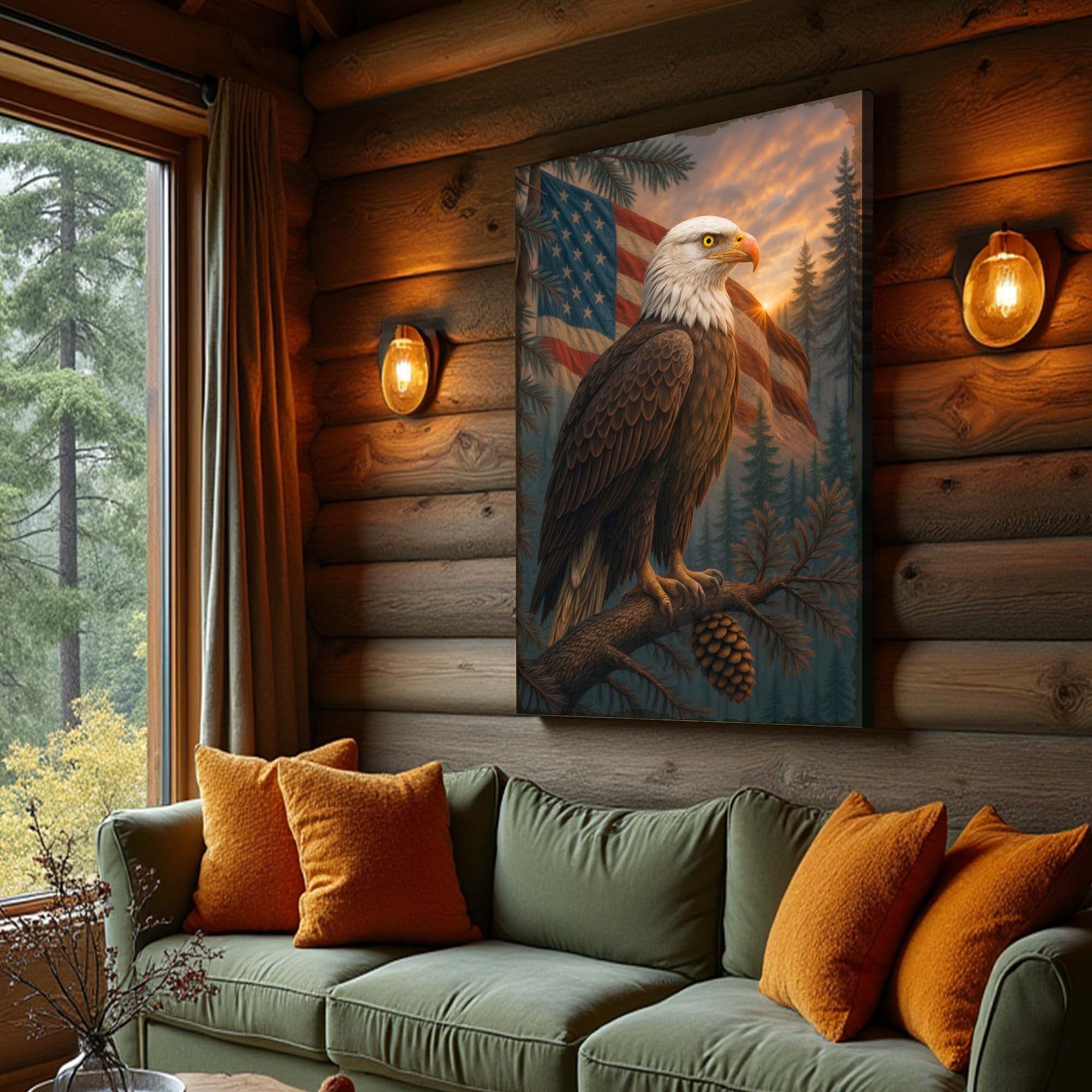 Sentinel of the Pines Eagle Wall Art on sale at MyriadMart