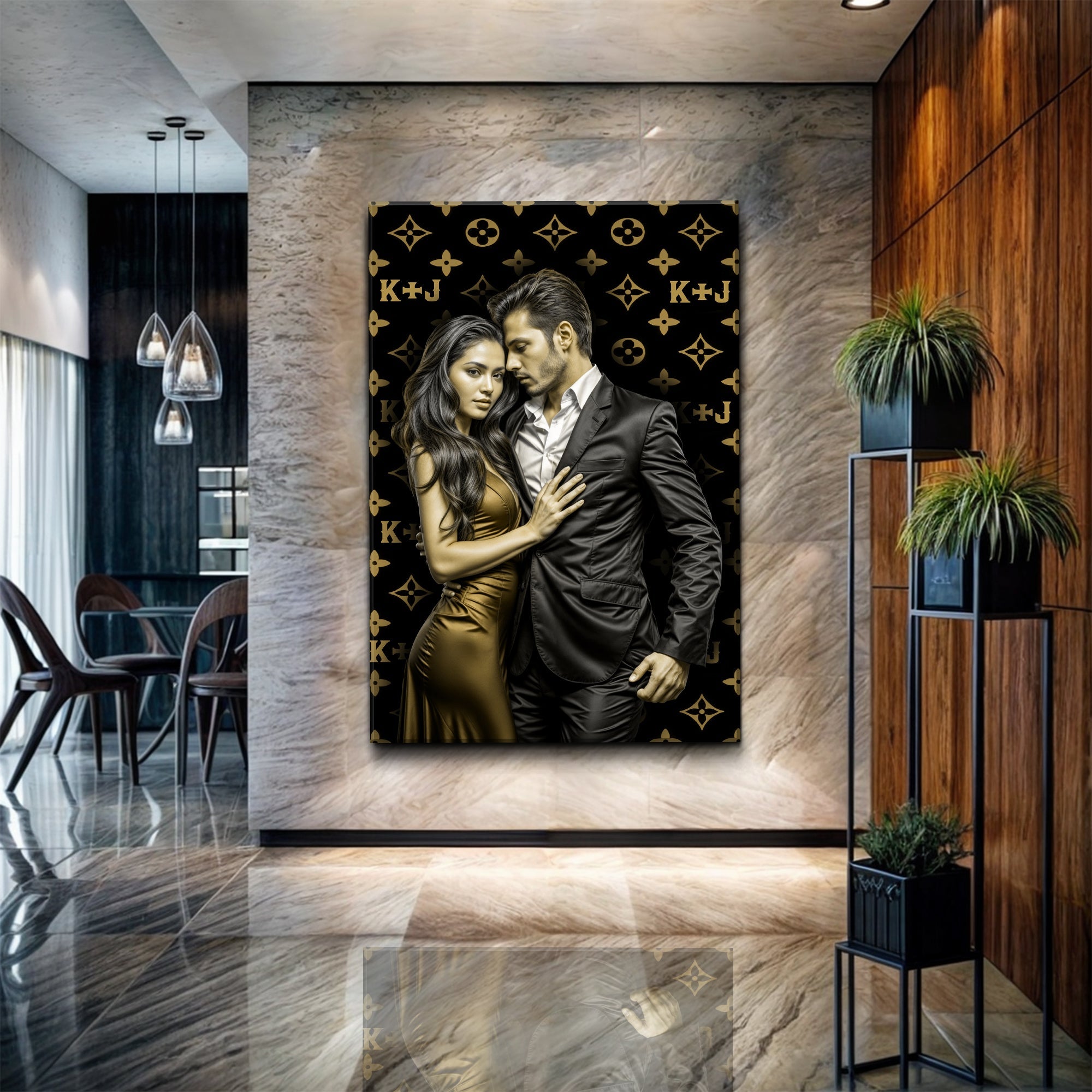 Personalized Luxury Couple Canvas Sign on sale at MyriadMart