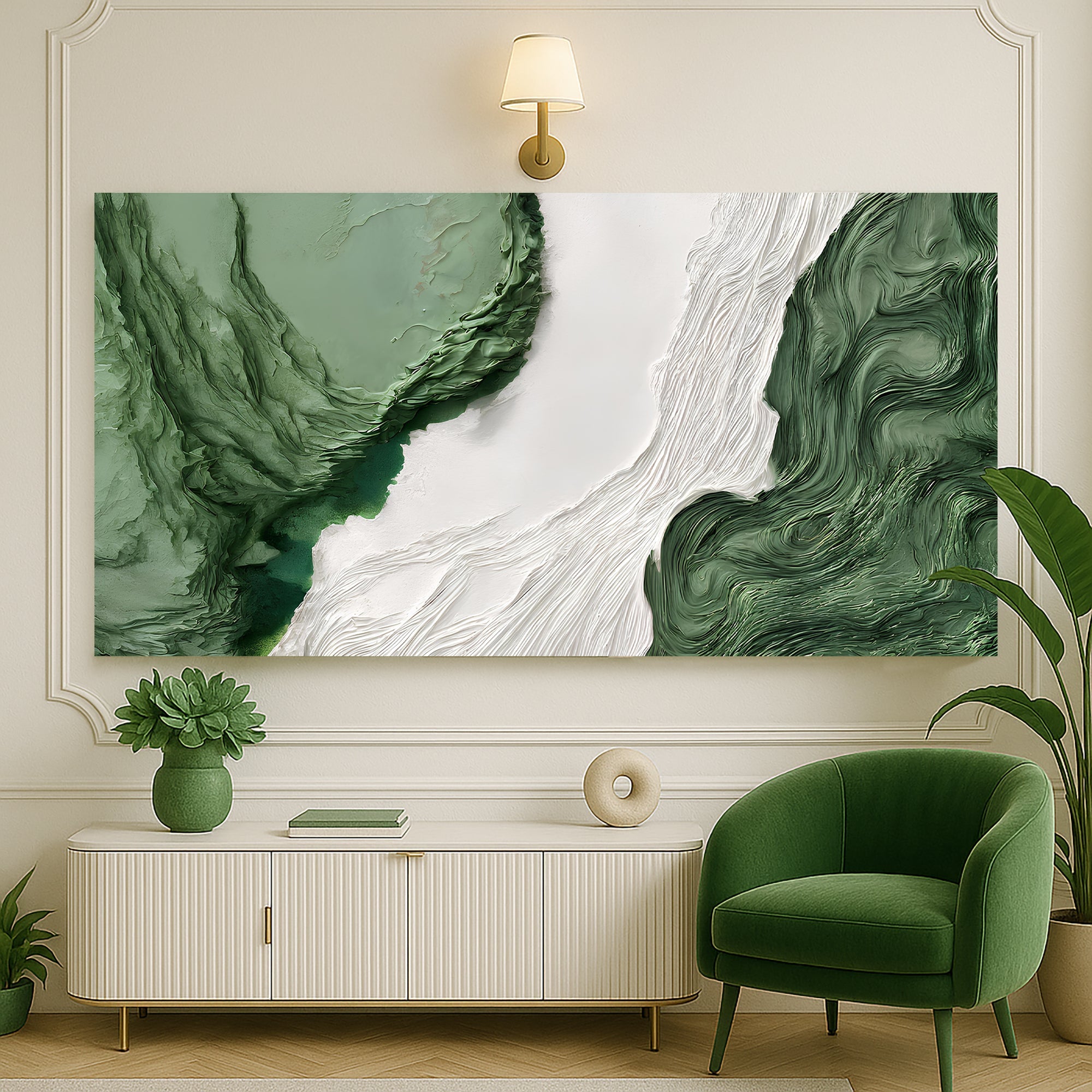Green Rivers Abstract Wall Art V on sale at MyriadMart