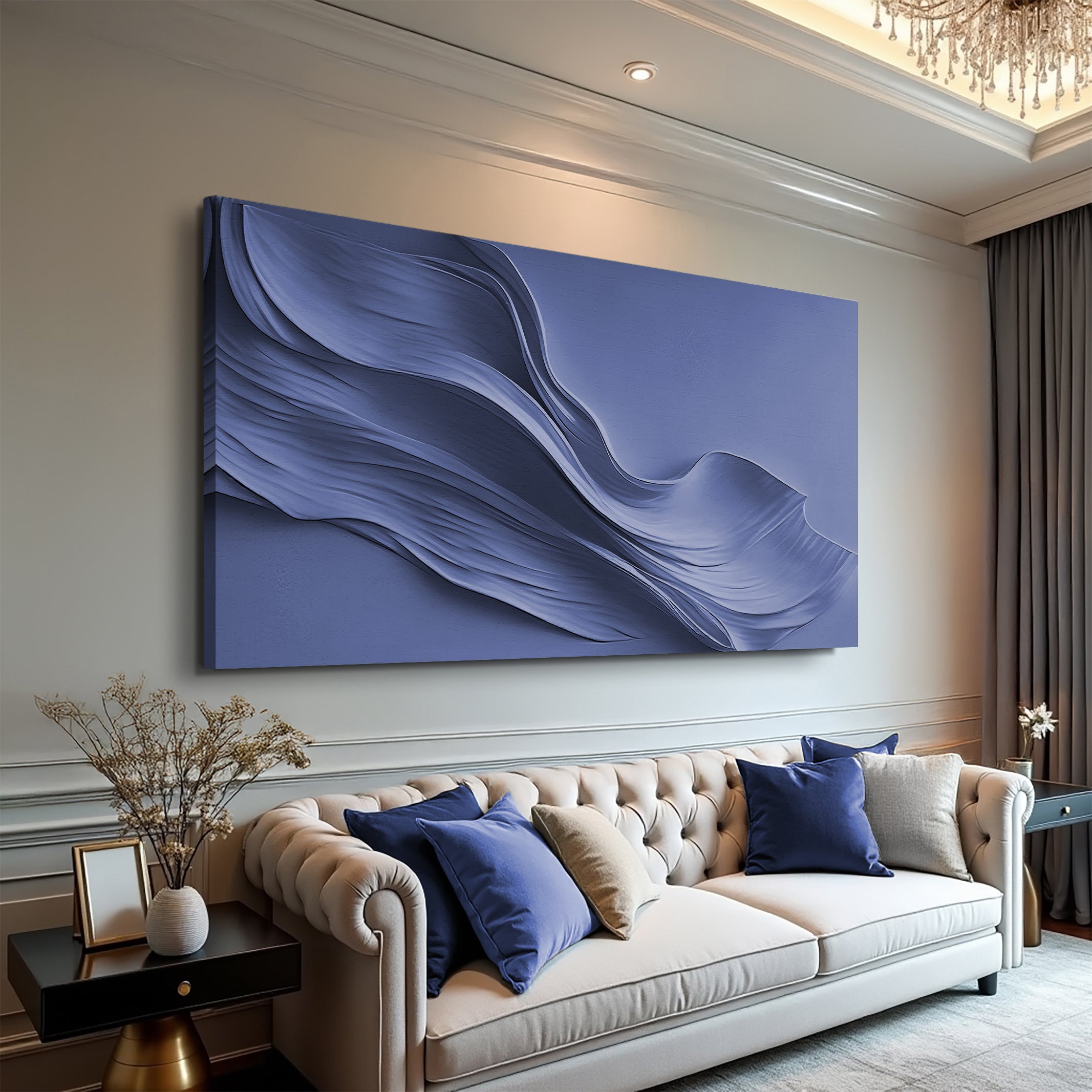 Midnight Navy Minimalist Wall Art on sale at MyriadMart