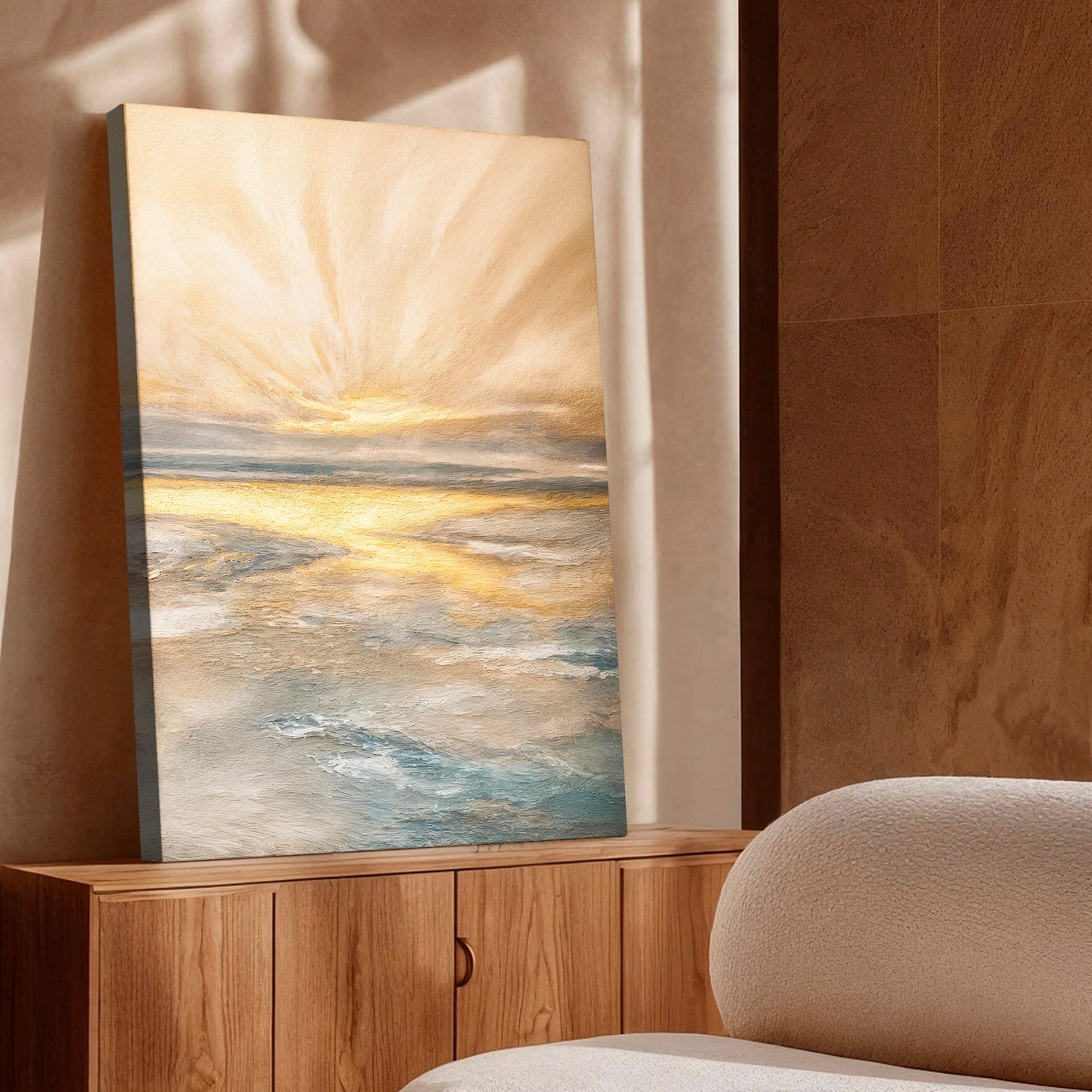 Abstract Sunrise By The Lakeside Wall Art on sale at MyriadMart