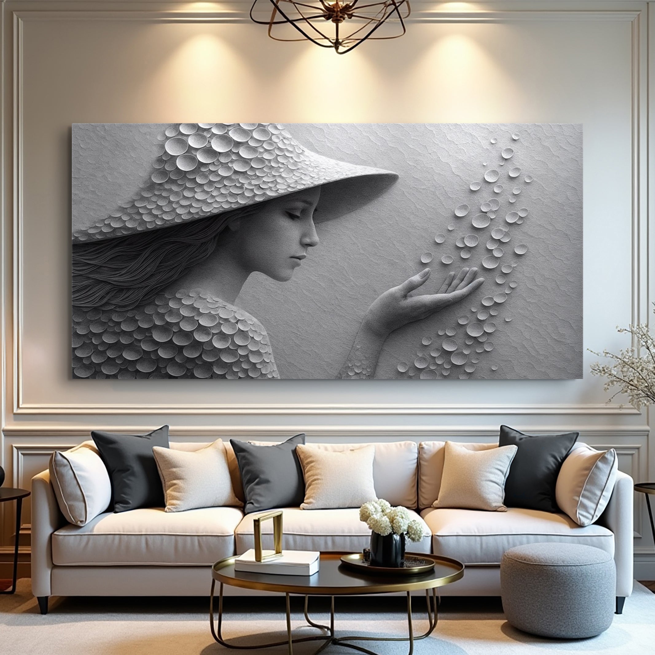 Modern Minimalist Woman Silhouette Wall Art on sale at MyriadMart