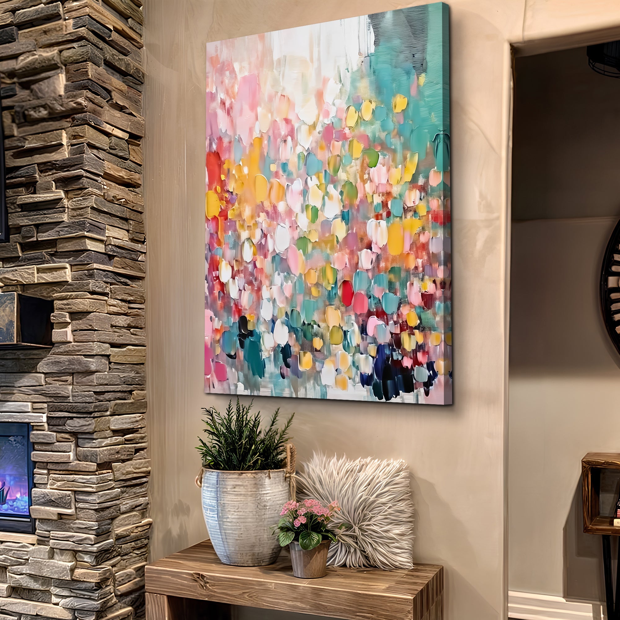 Wild Bloom Abstract Impasto Wall Art on sale at MyriadMart