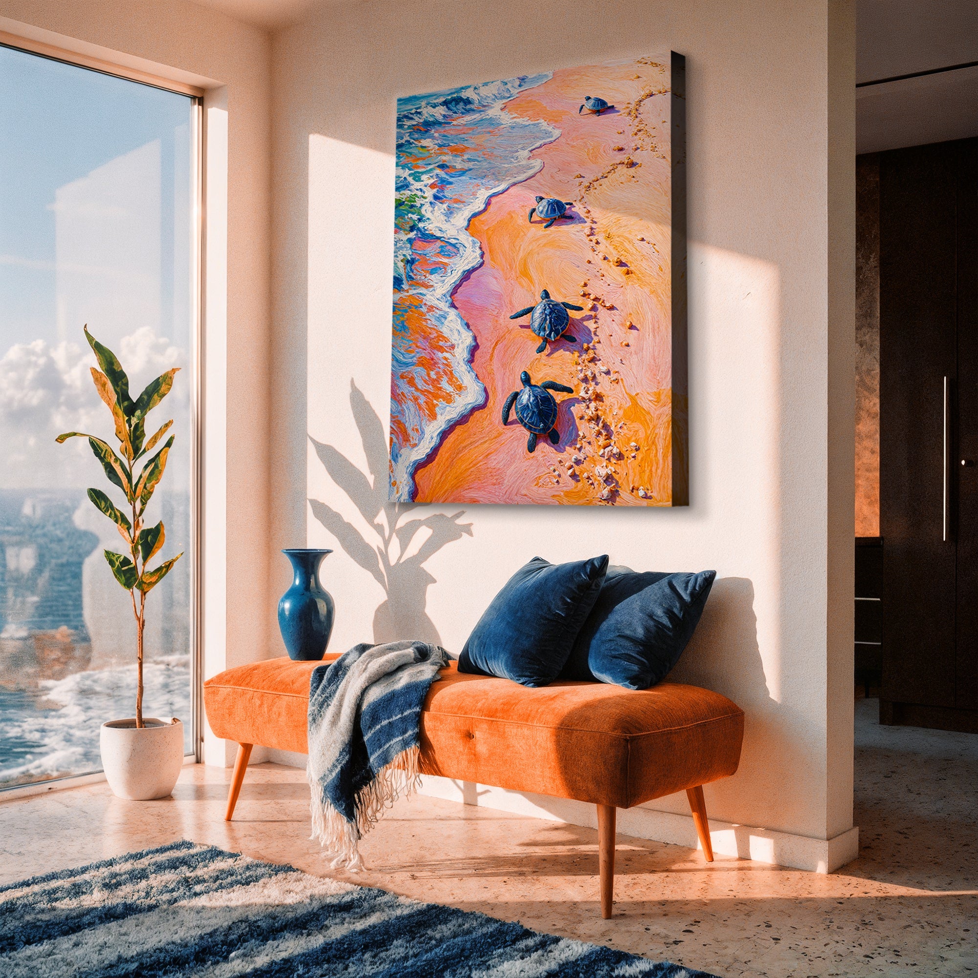 Turtles' Journey To The Sea Wall Art on sale at MyriadMart