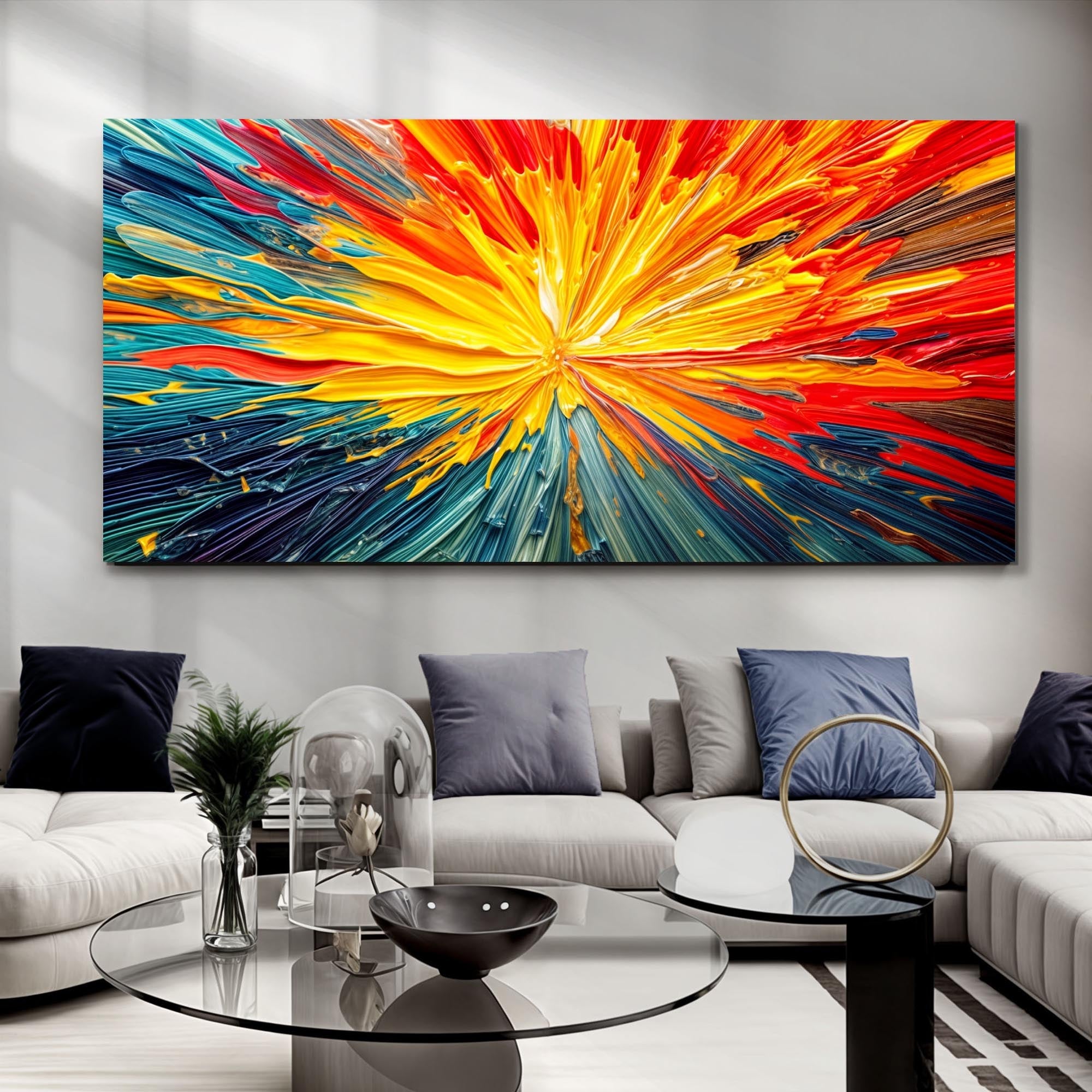 Solar Flare Impasto Wall Art on sale at MyriadMart